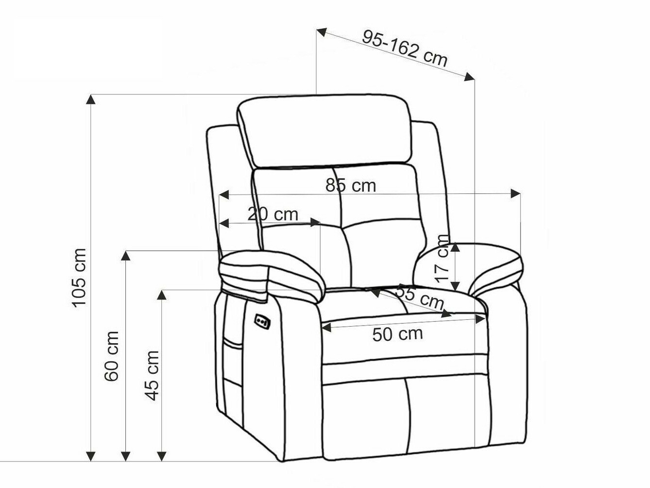 Poltrona regolabile Houston 1781 (Beige)