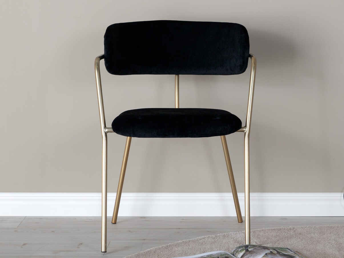 Sedia Dallas 108 (Nero + Ottone)