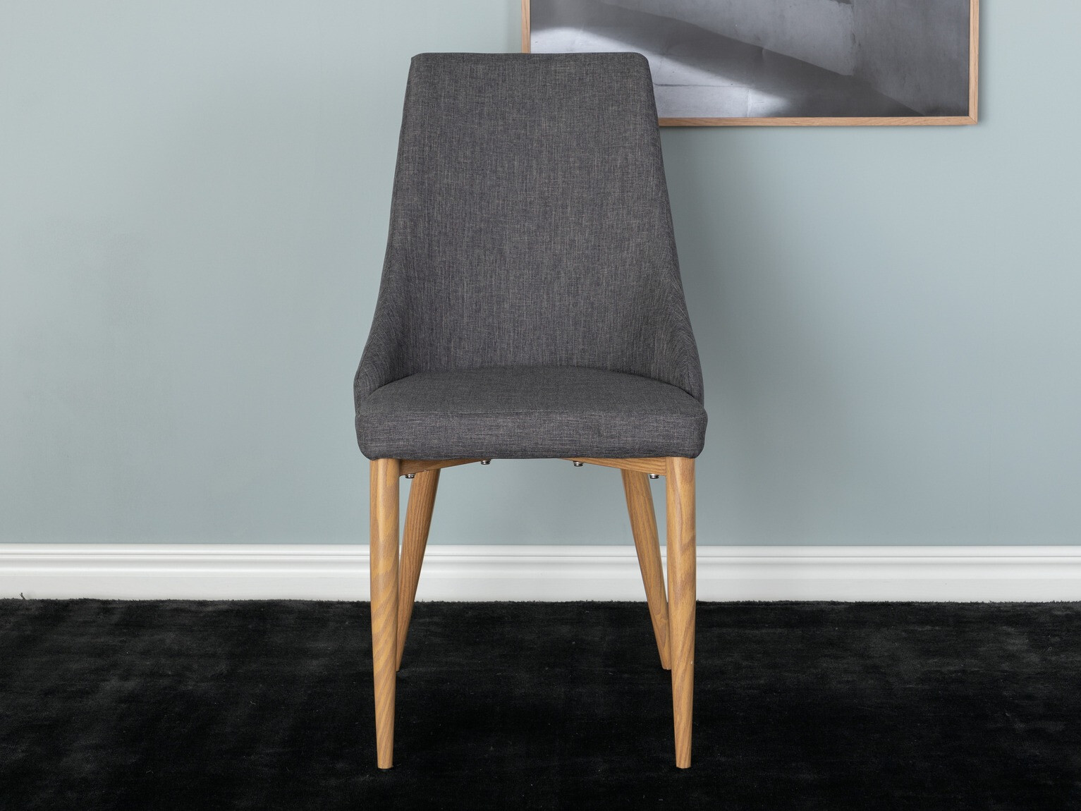 Sedia Dallas 159 (Grigio scuro + Marrone)