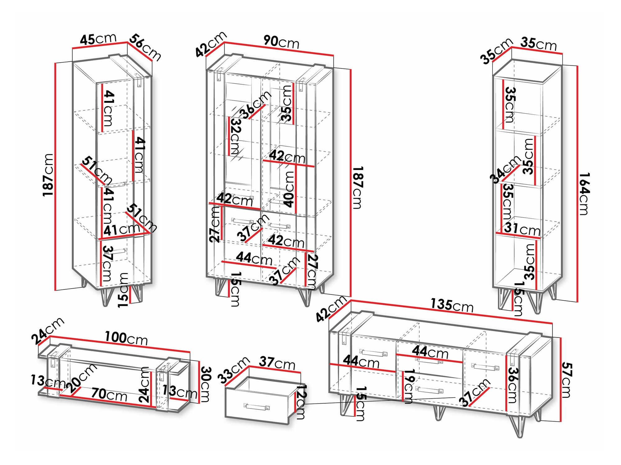 Parete attrezzata Domdele 112