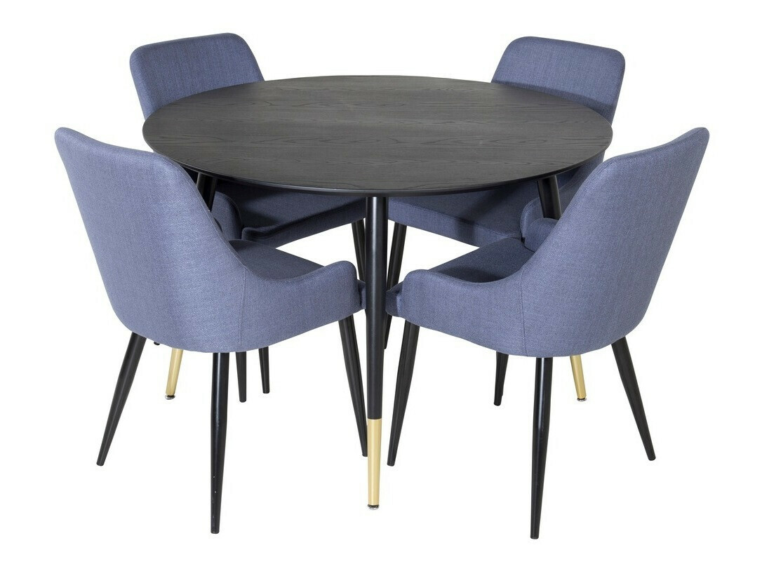 Set sala da pranzo Dallas 1181 (Blu + Nero)