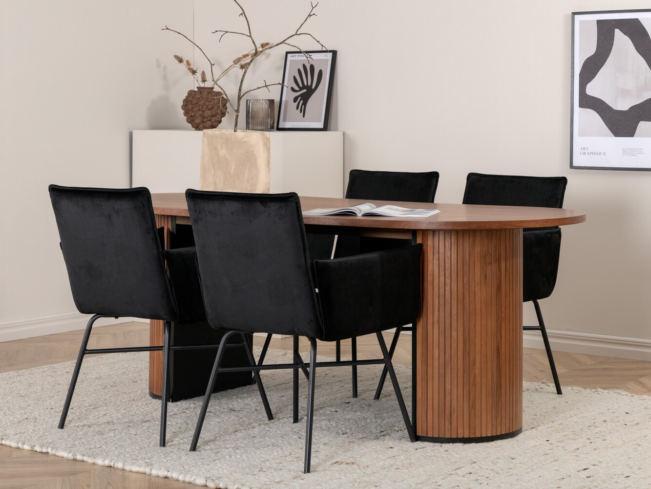 Set sala da pranzo Dallas 2757 (Nero)