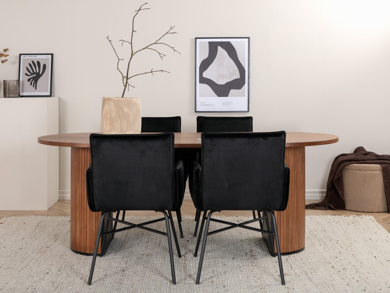 Set sala da pranzo Dallas 2757 (Nero)