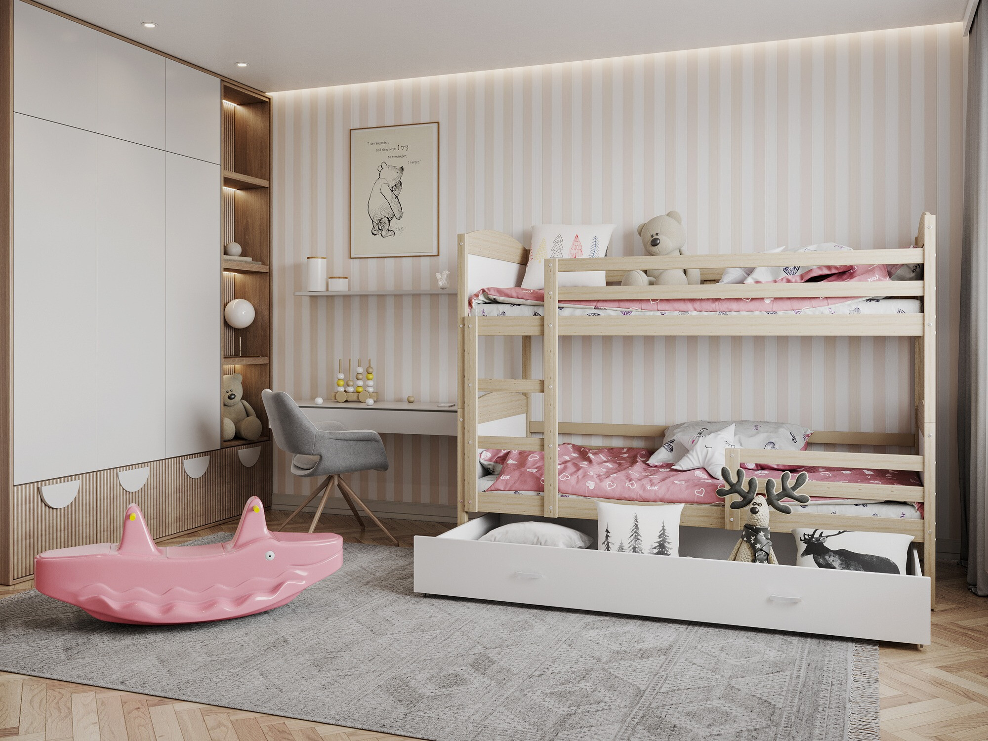 Letto a castello Aurora 101 (Bianco)