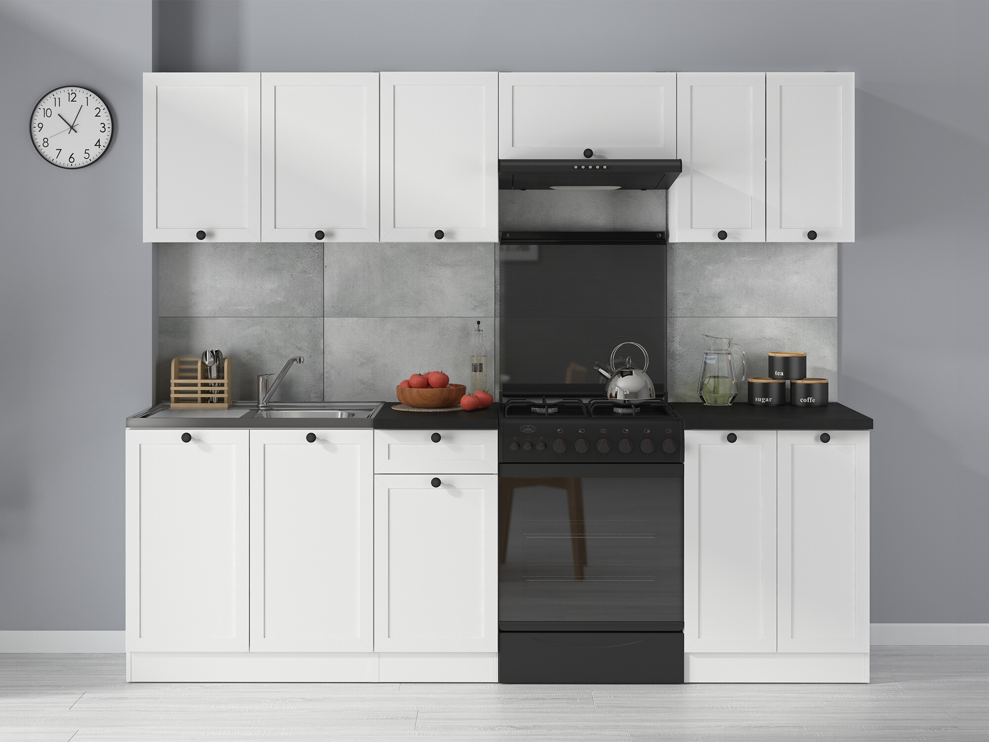 Set da cucina modulare Classic White 119