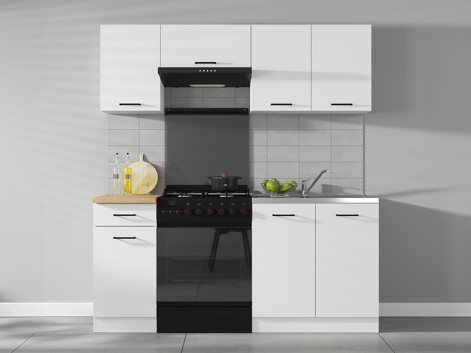 Set da cucina modulare Line White 117