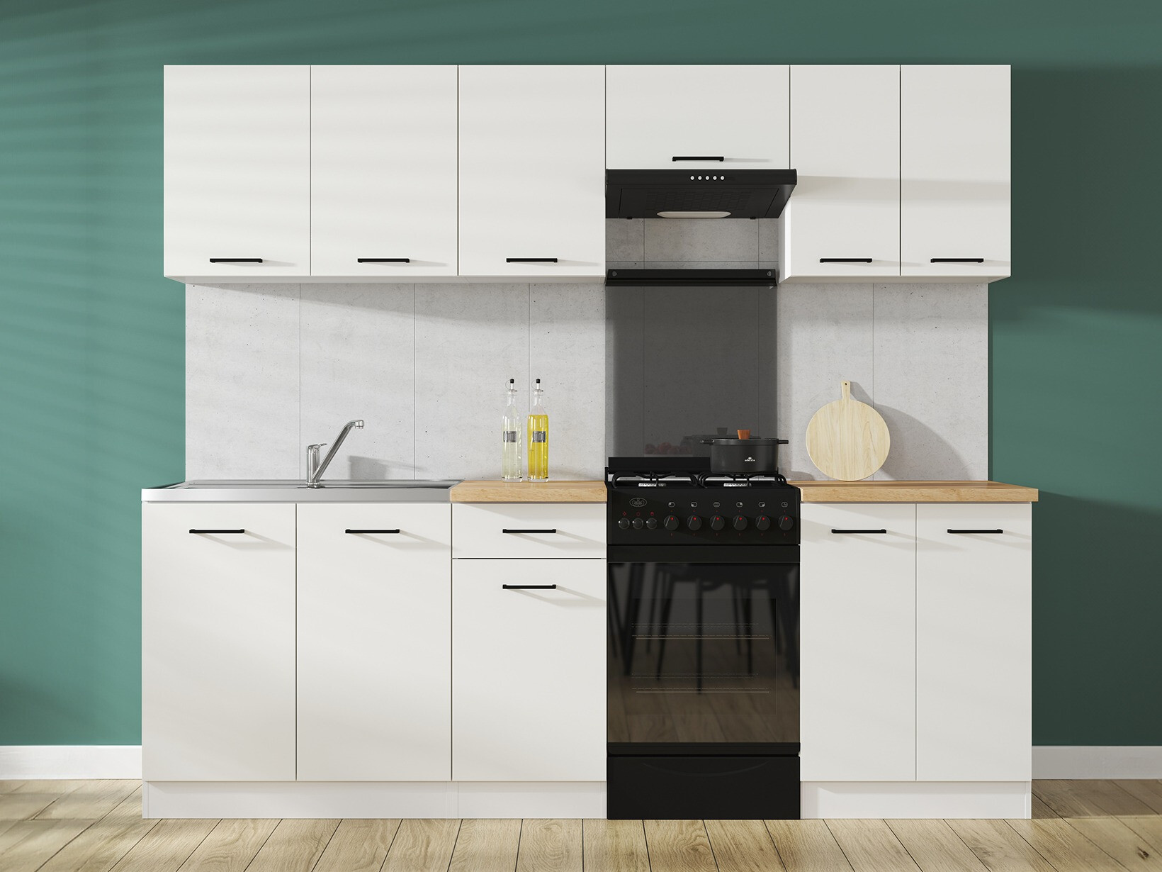 Set da cucina modulare Line White 118