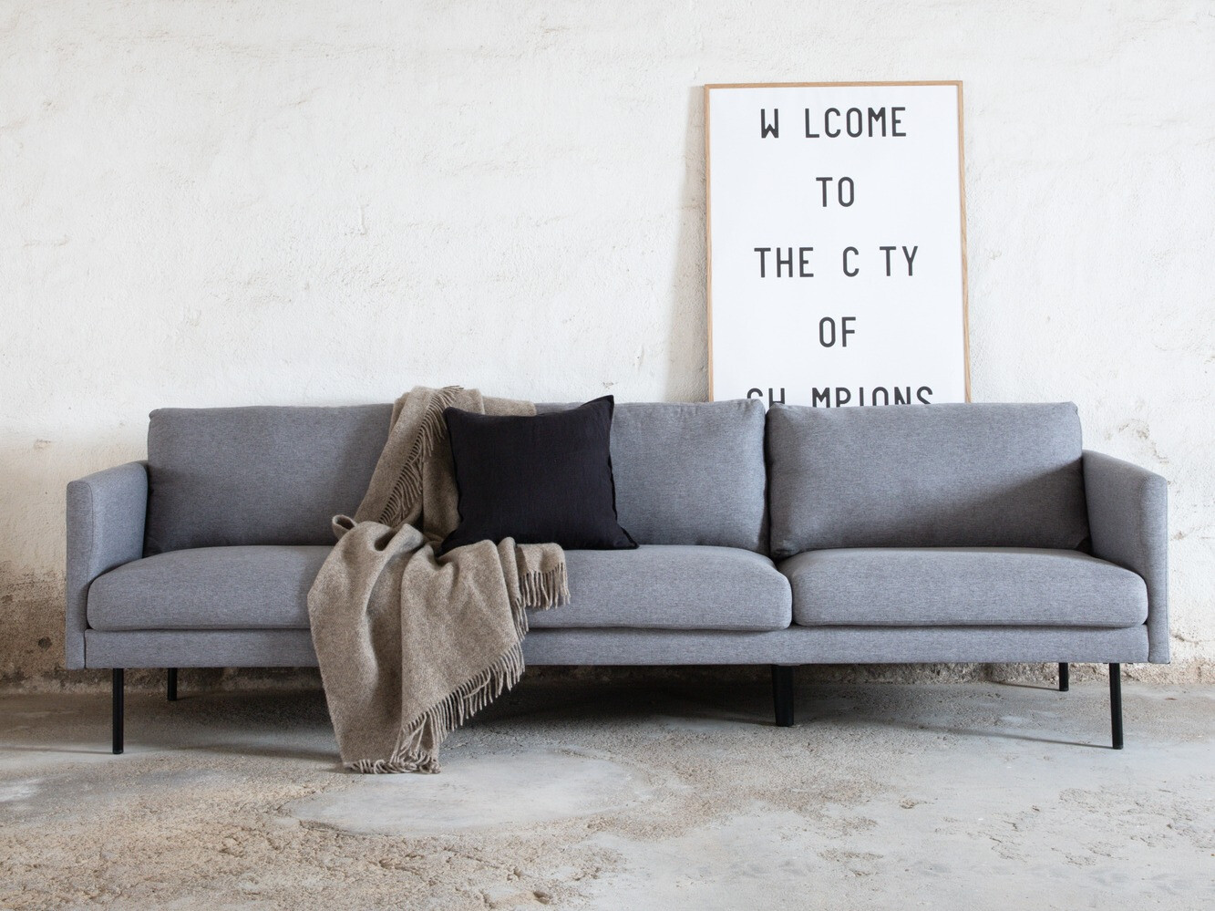 Divano Fercame 103 (Grigio + Nero)