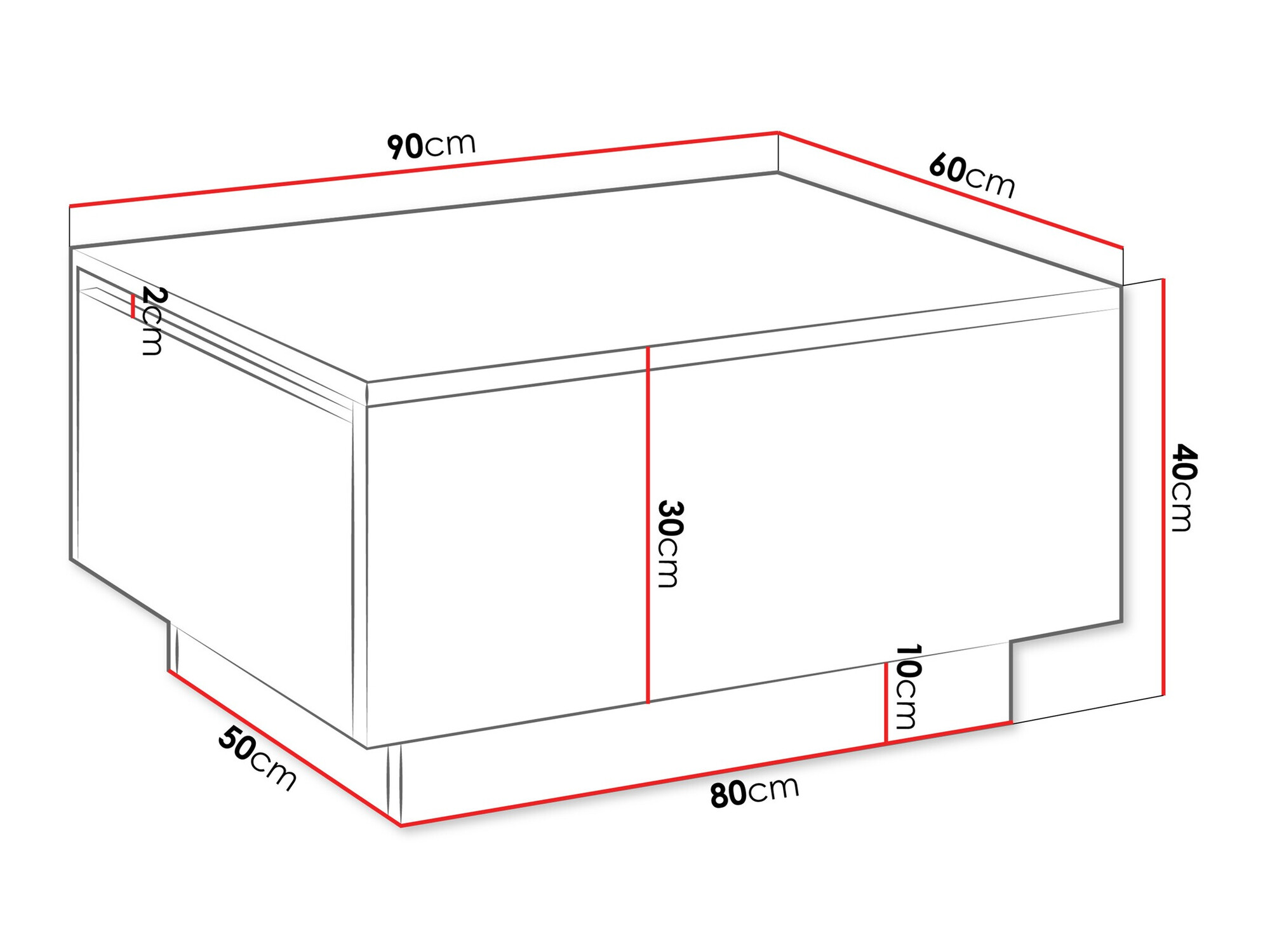 Tavolino da caffè Goodyear 134 (Marmo bianco)