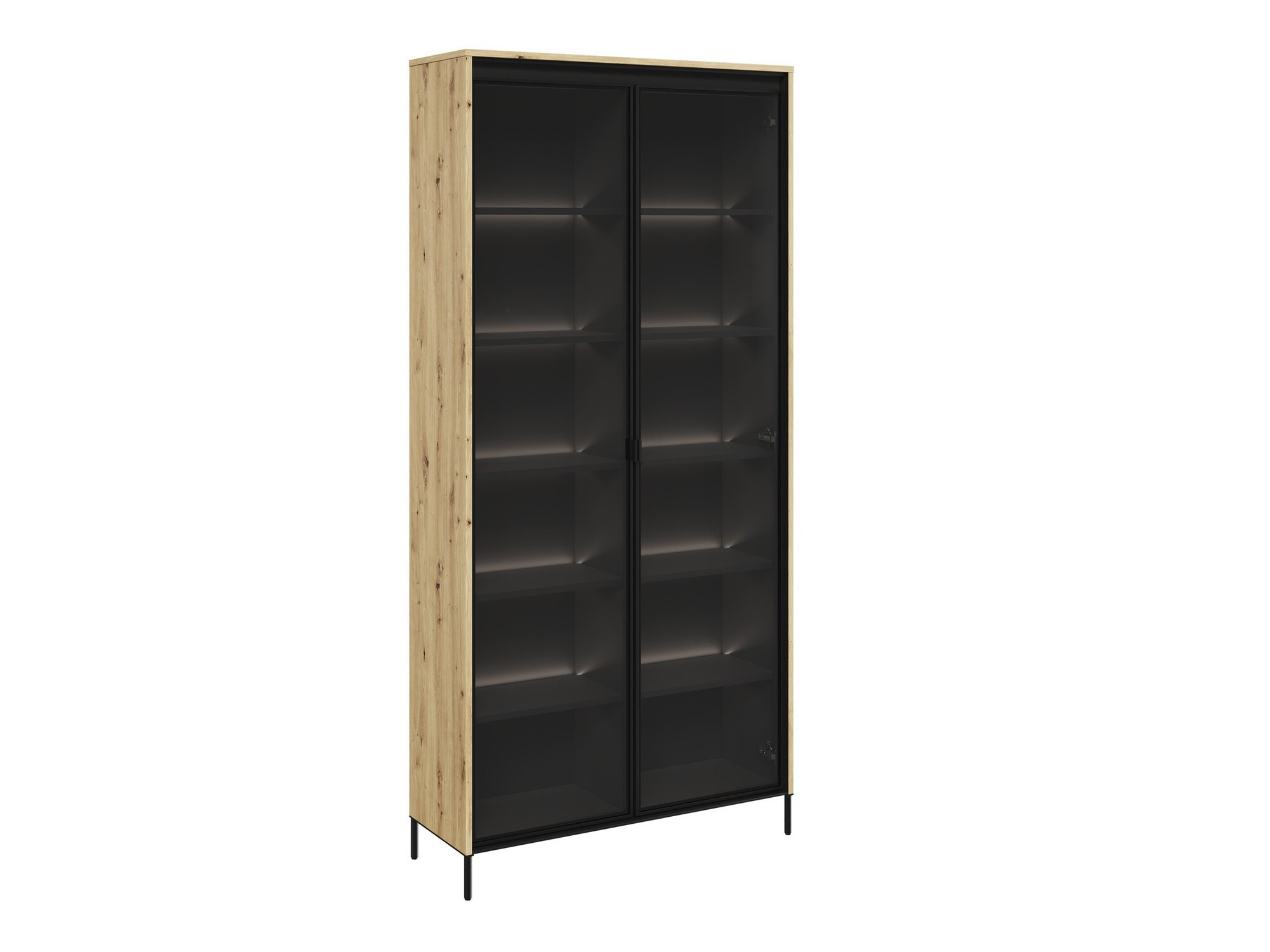 Scaffale Fernolu 106 (Rovere Artisan + Nero)