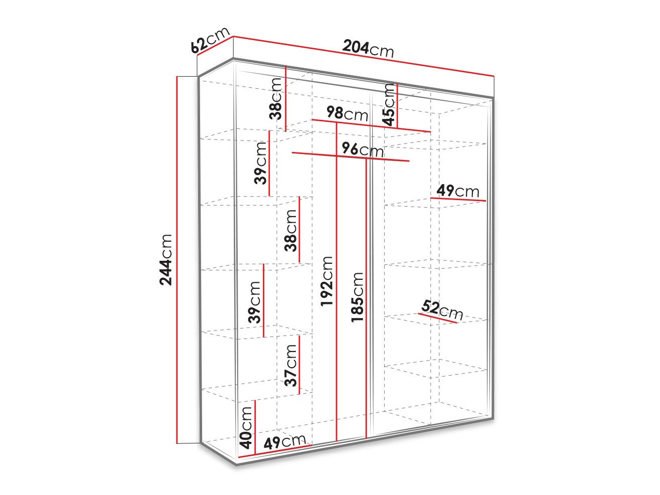 Armadio Murrieta 180 (Bianco)