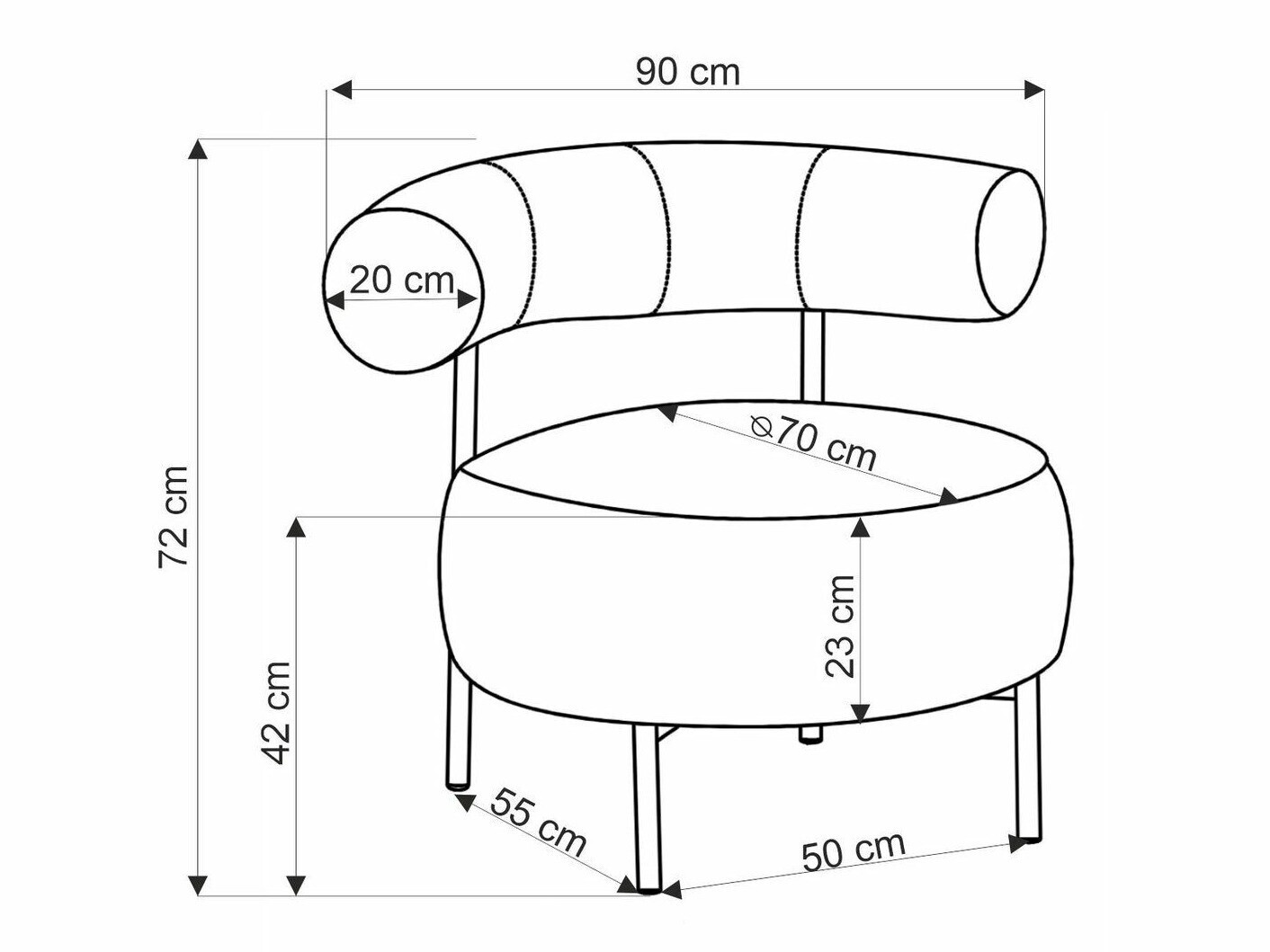 Poltrona Houston 2052 (Marrone)
