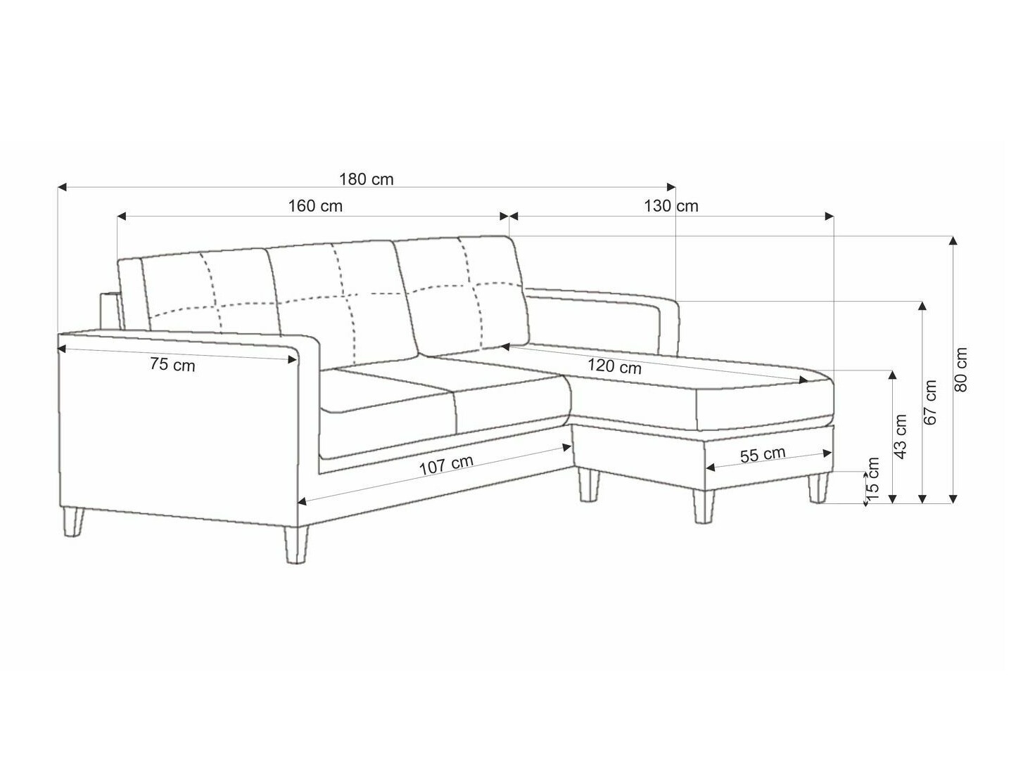 Set mobili imbottiti Houston 1825 (Grigio)