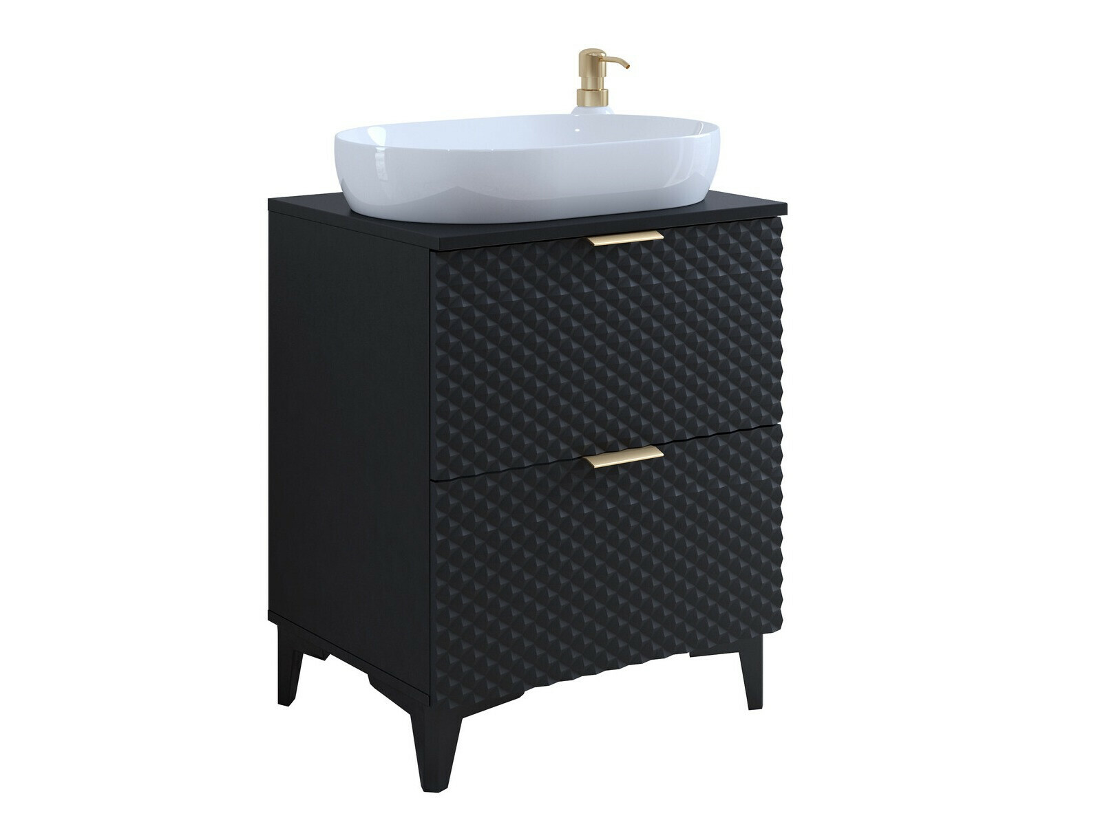Bagno mobile lavabo Liretu 101 (Nero)