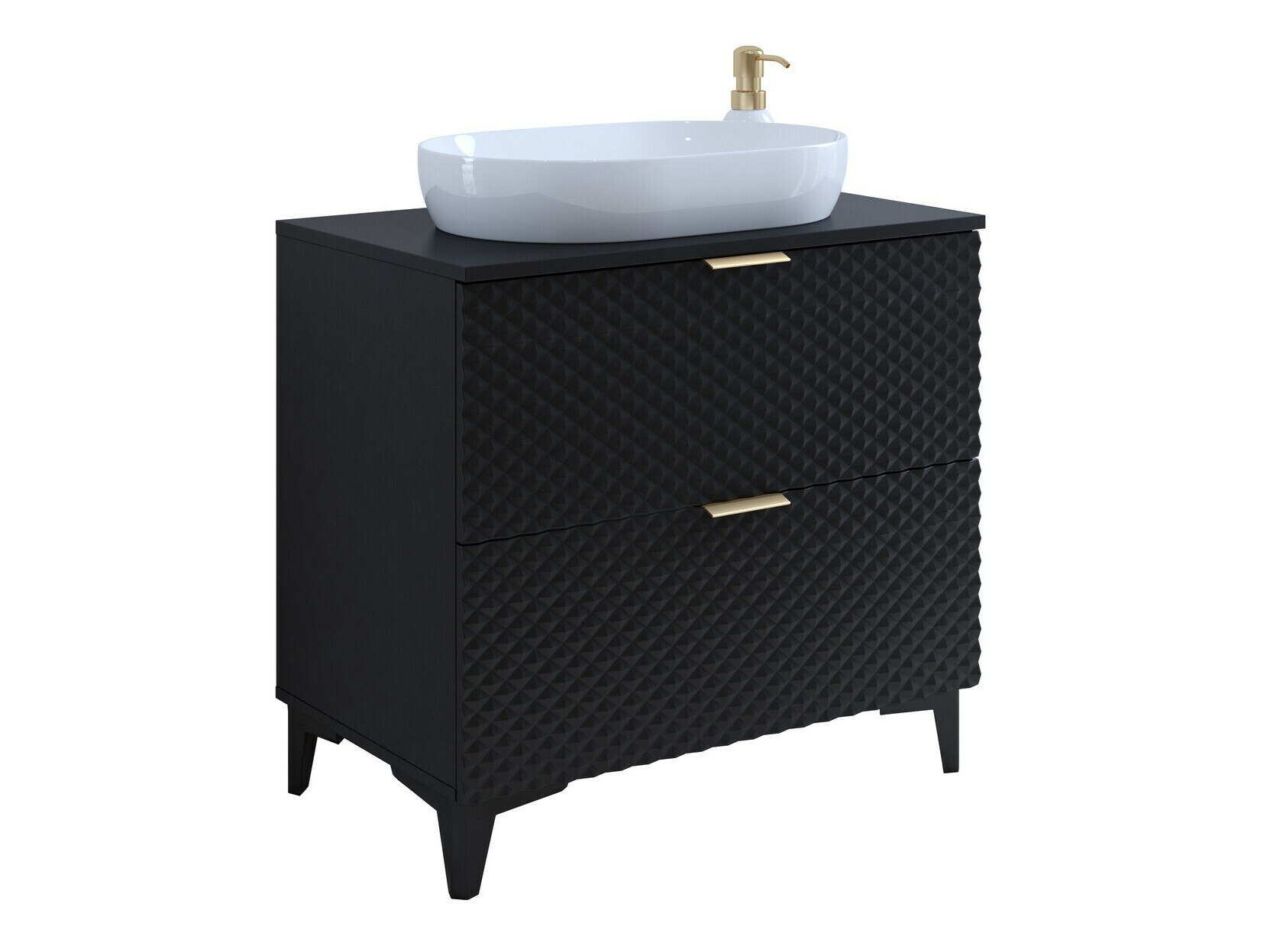 Bagno mobile lavabo Liretu 102 (Nero)