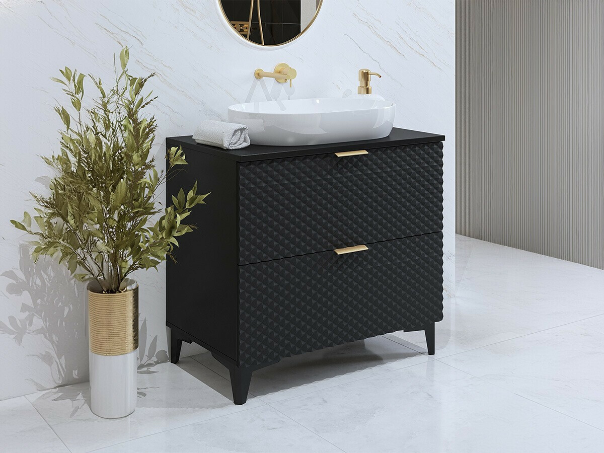 Bagno mobile lavabo Liretu 102 (Nero)