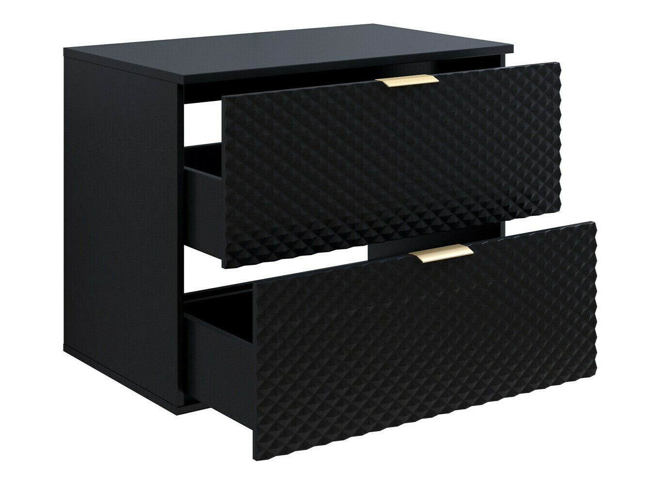 Comodino da bagno per lavandino Liretu 107 (Nero)