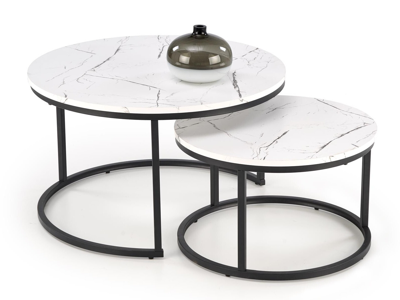 Set tavolino da caffè Houston 1832 (Marmo bianco)