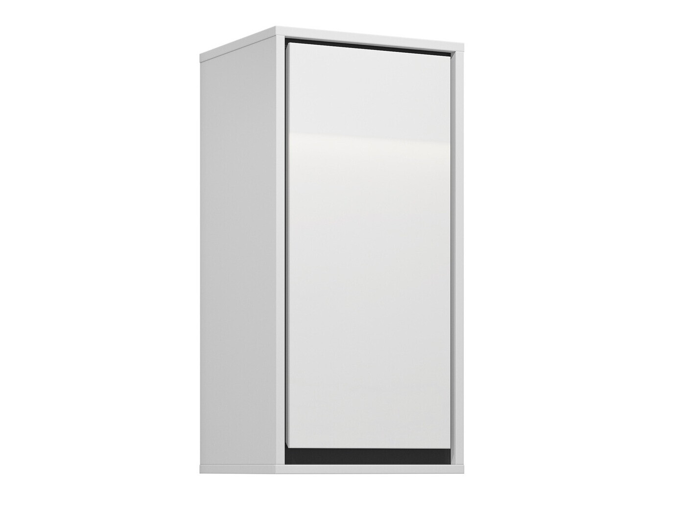 Mobiletto del bagno Tecavu 100 (Bianco lucido + Bianco)