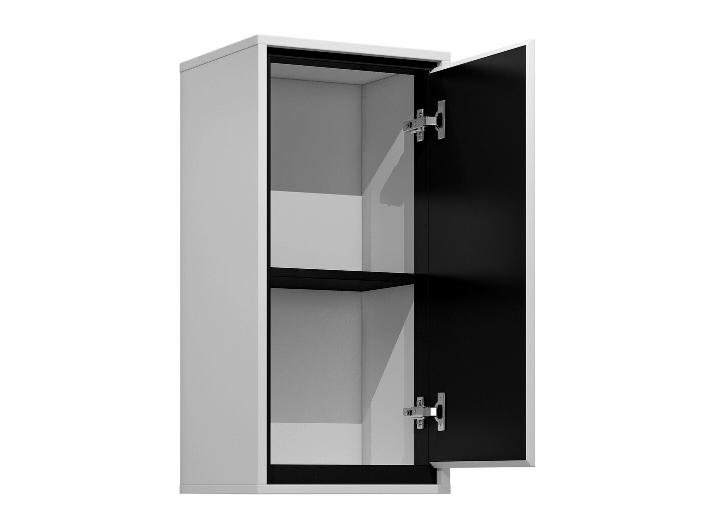 Mobiletto del bagno Tecavu 100 (Bianco lucido + Bianco)