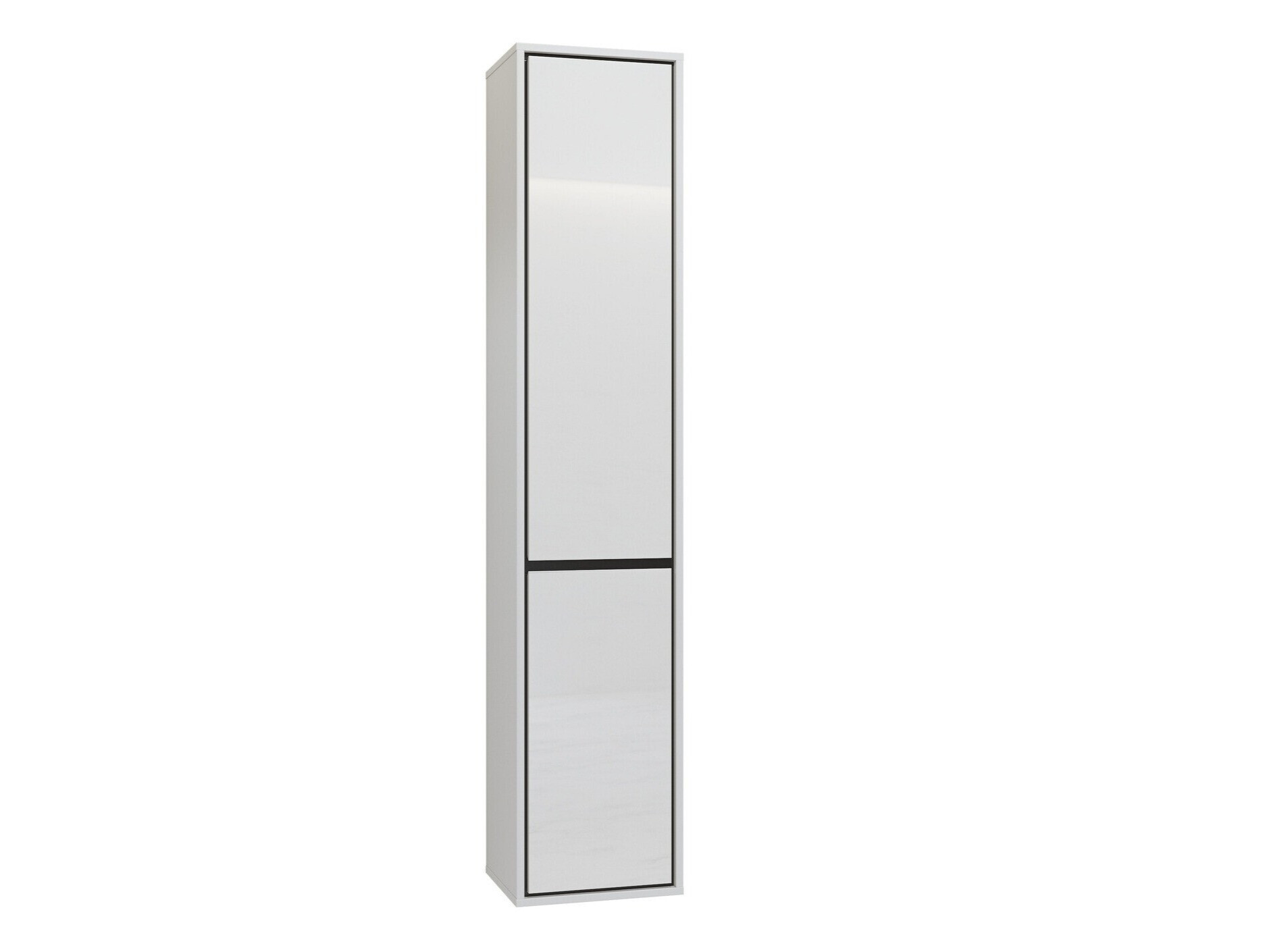 Mobiletto del bagno Tecavu 101 (Bianco lucido + Bianco)