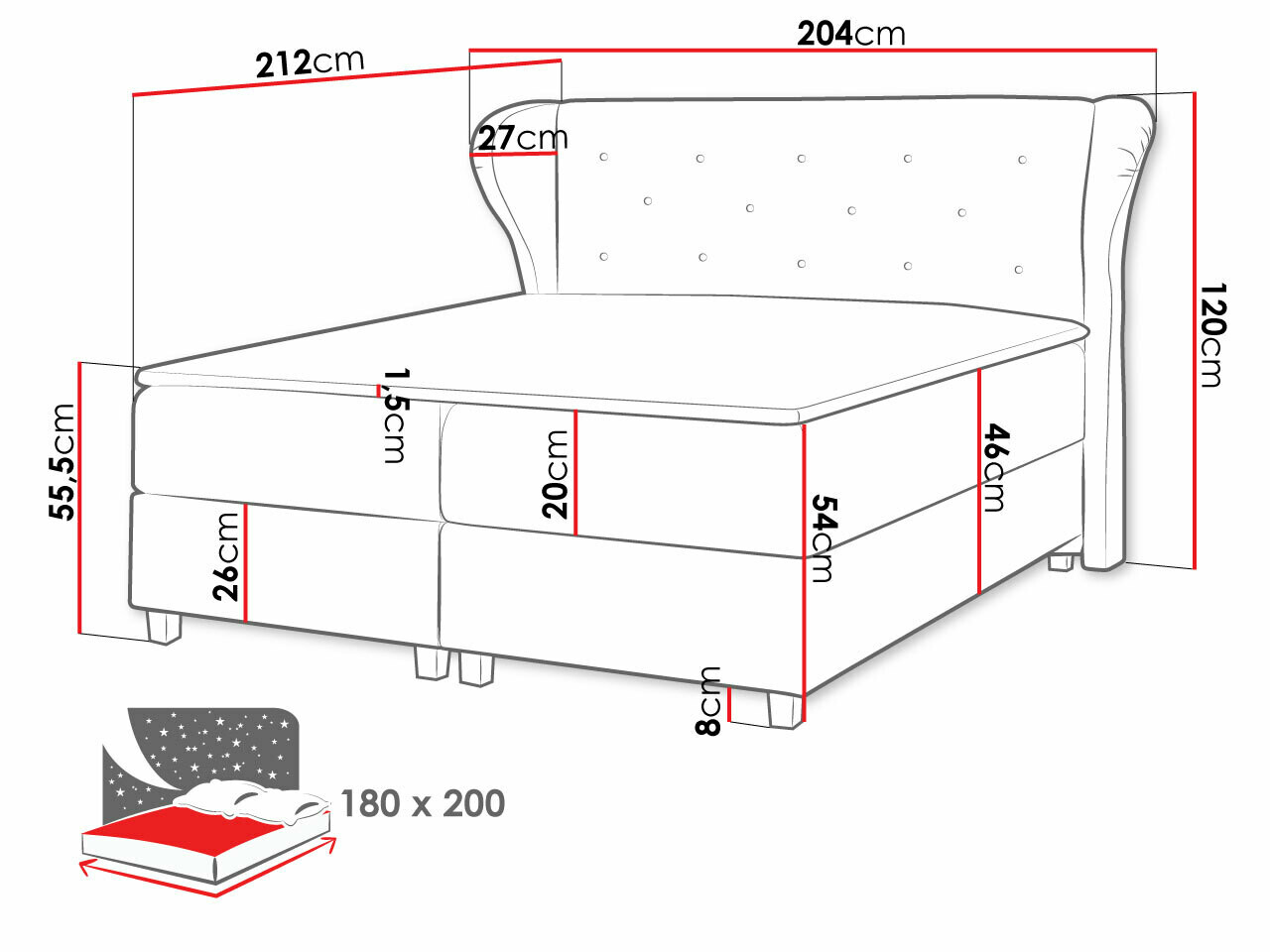 Letto continentale Ovum (Prestige 2769)