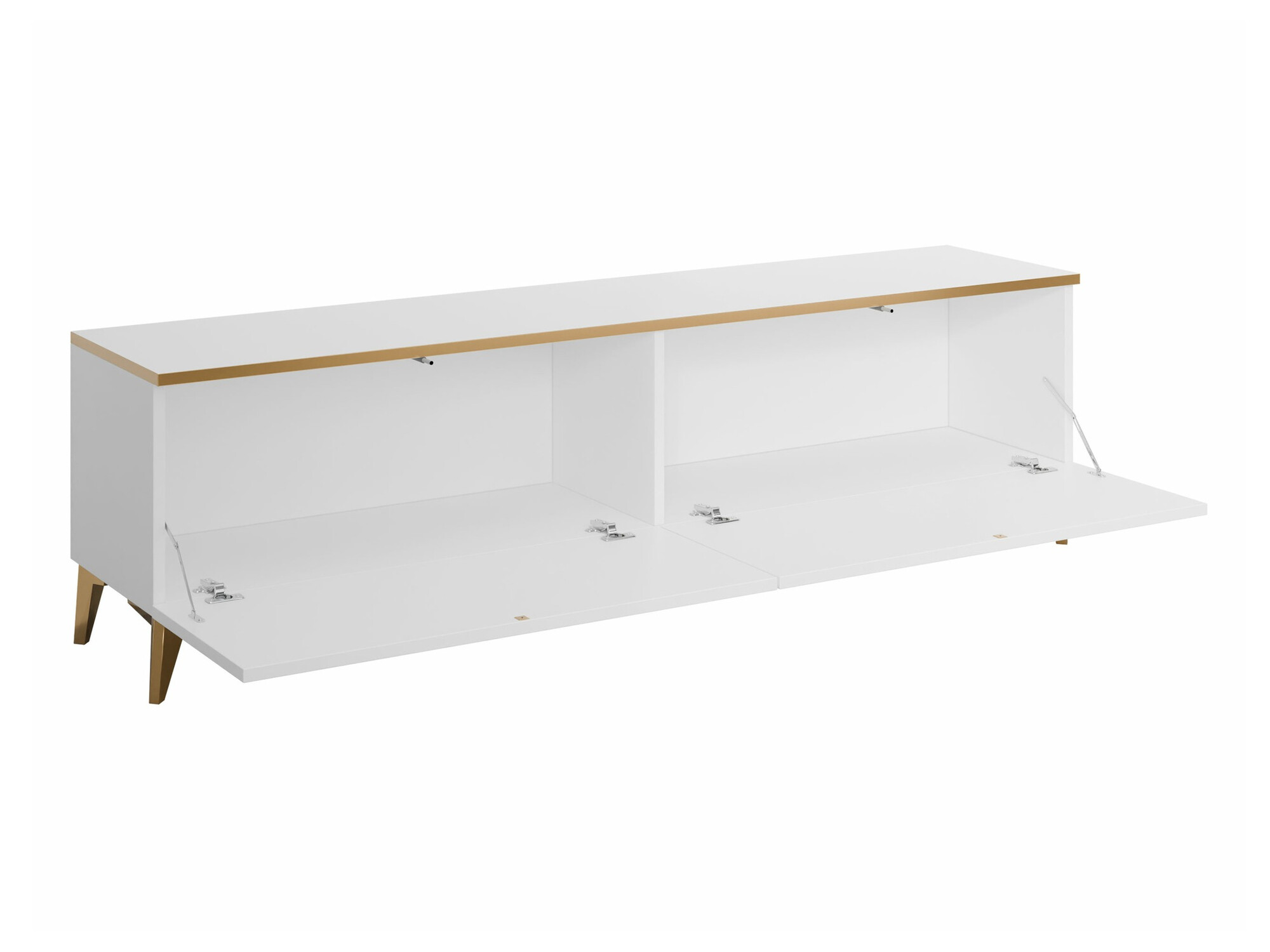 Mobile porta TV Comfivo 491 (Bianco + Bianco lucido)