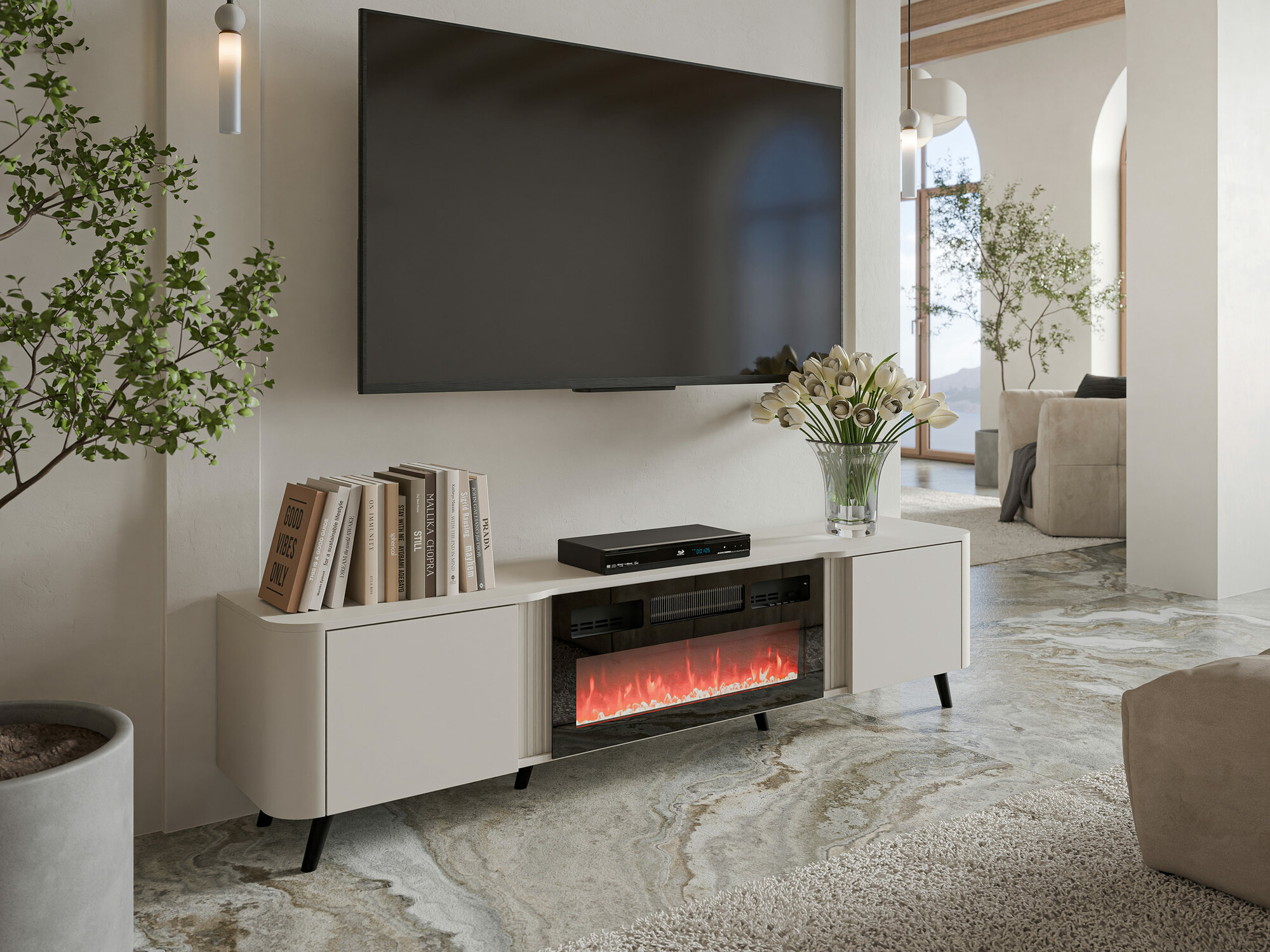 Mobile porta TV Modus (Cachemire + Nero)