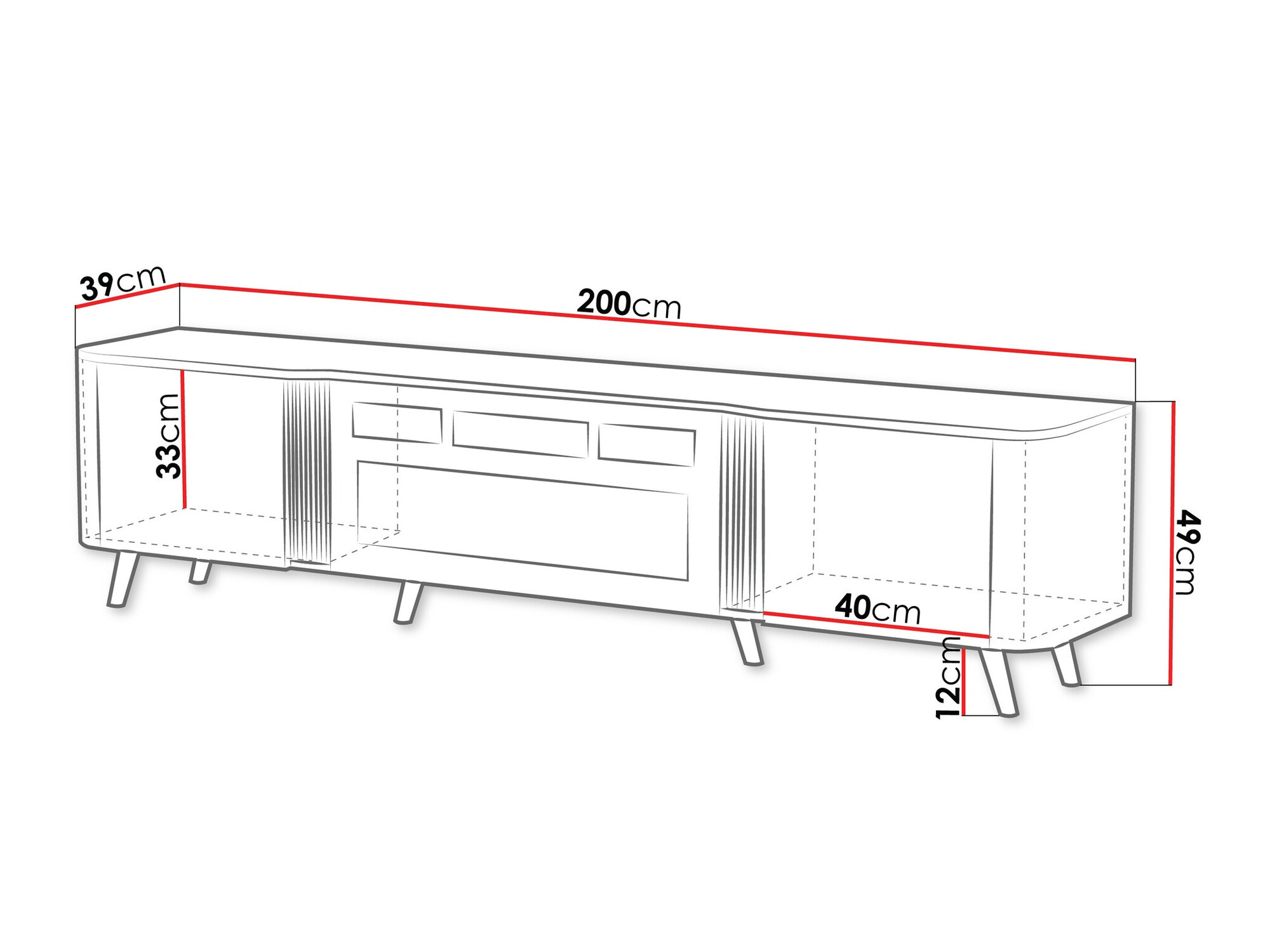 Mobile porta TV Modus (Nero + Noce)