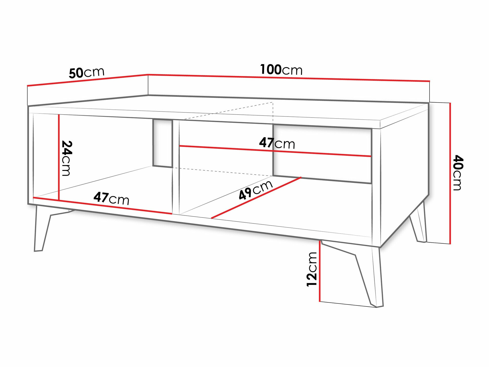 Tavolino da caffè Comfivo Arbutus (Bianco)