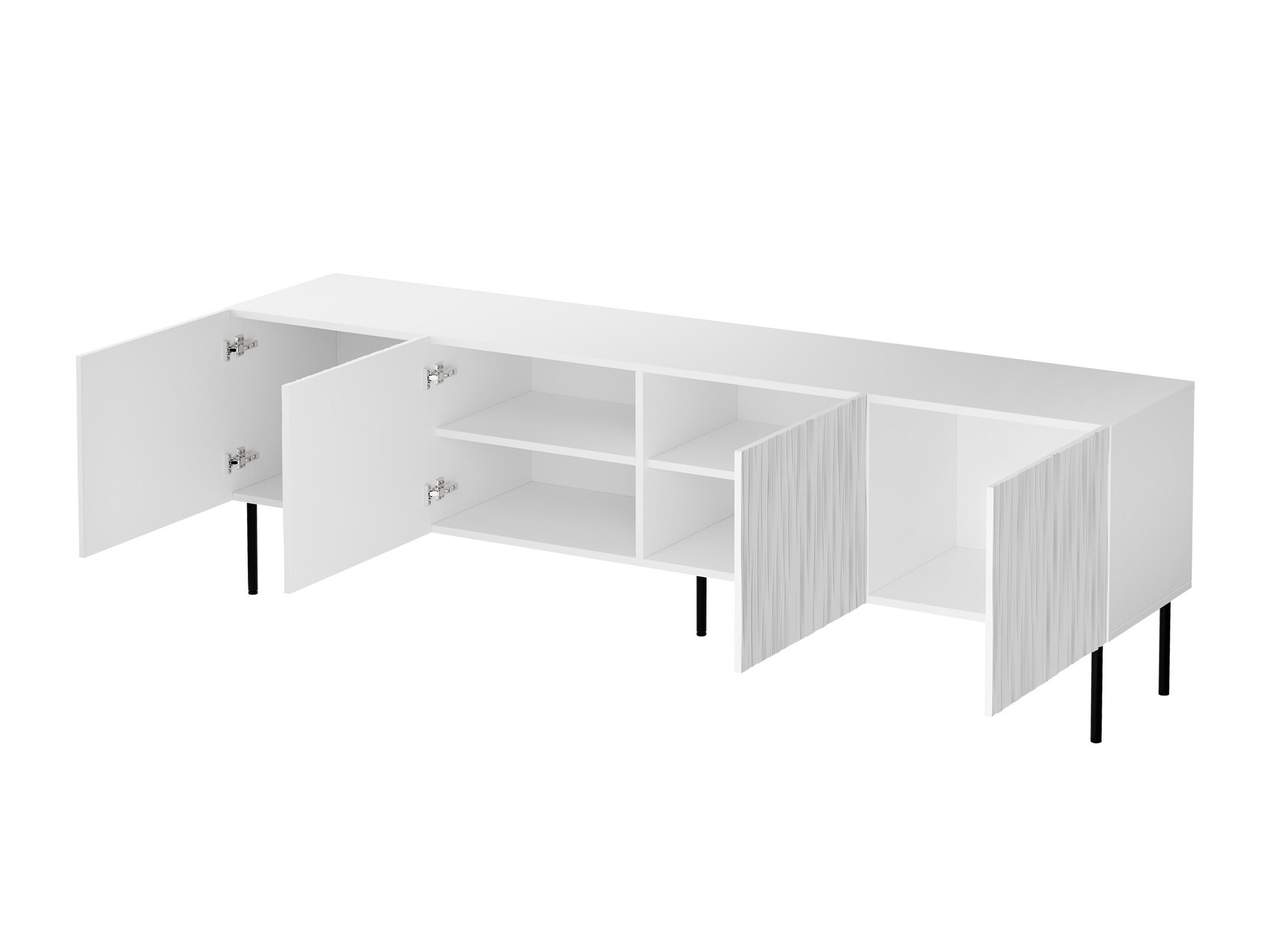 Parete attrezzata Lorelbo 104 (Nero + D'oro)