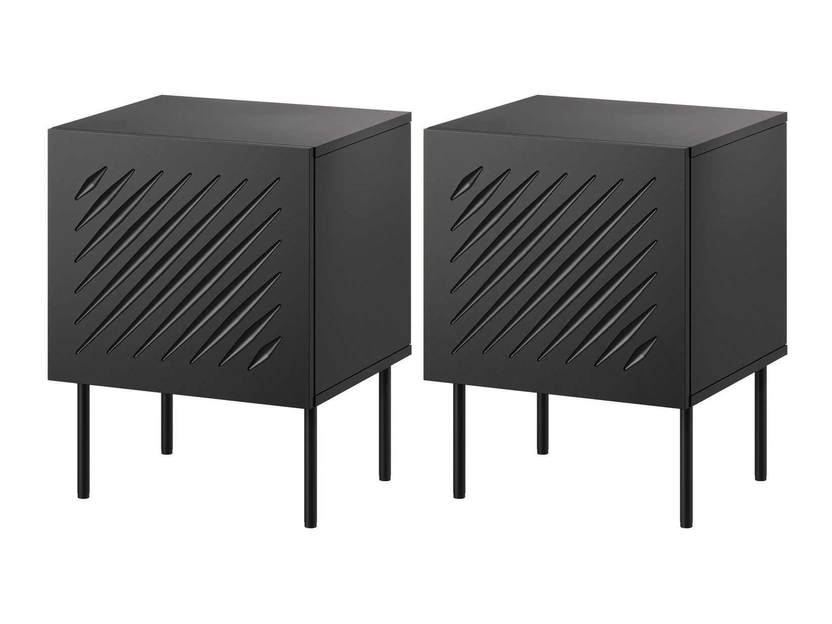 Set di comodini Tolfelo 104 (Nero)