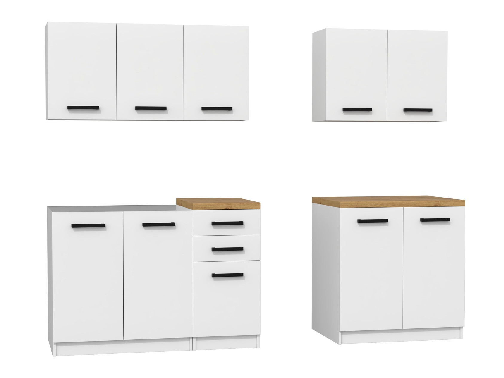 Composizione cucina Mandeville 240 (Opaca bianco)