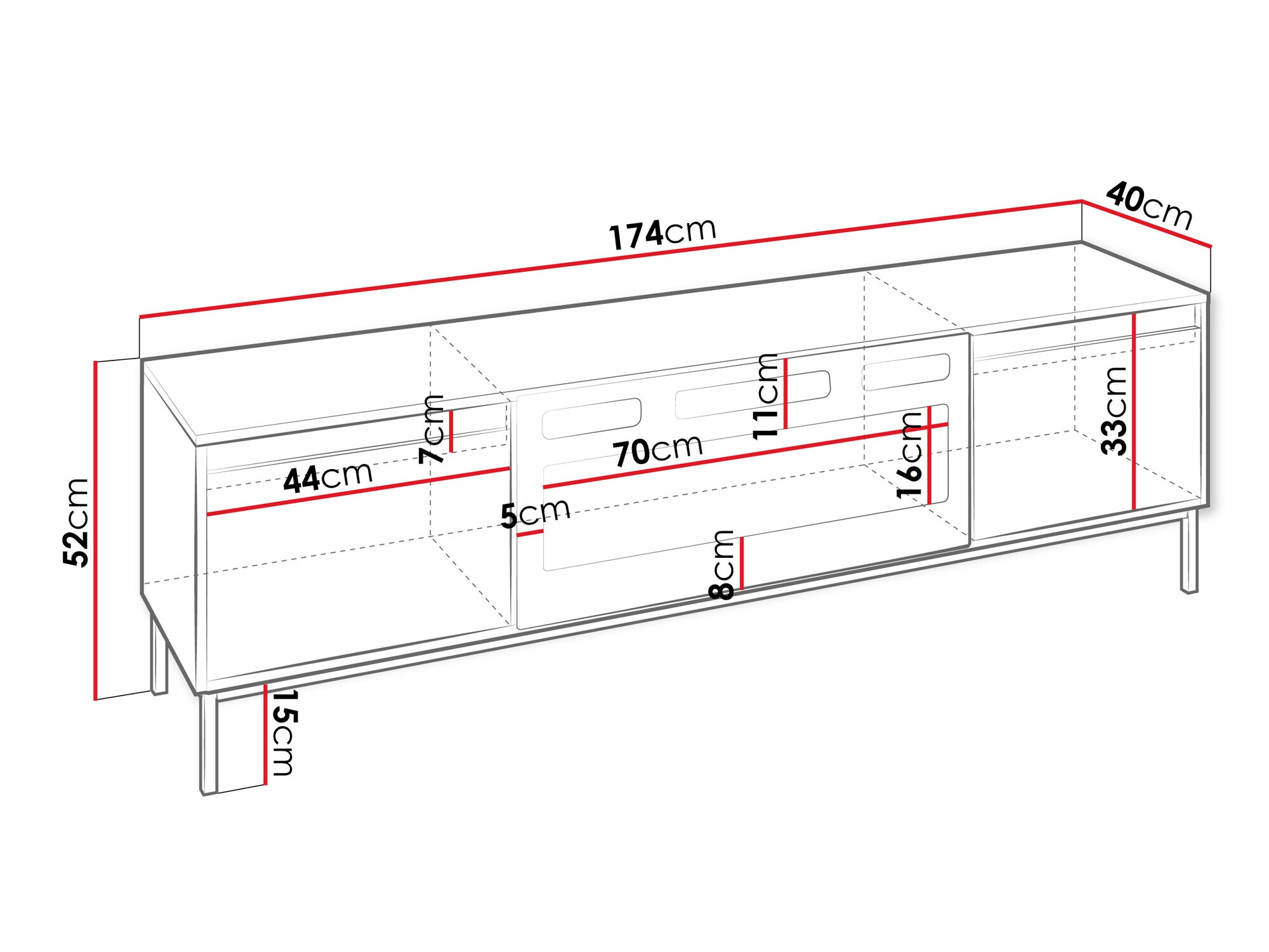 Mobile porta TV Comfivo Delruva III (Cachemire)