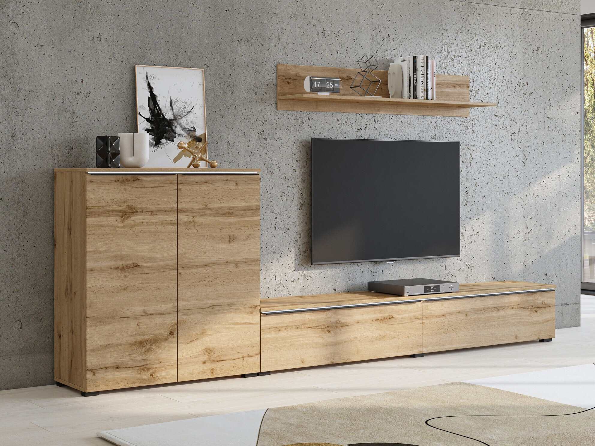 Parete attrezzata Austin 365 (Quercia di Wotan)