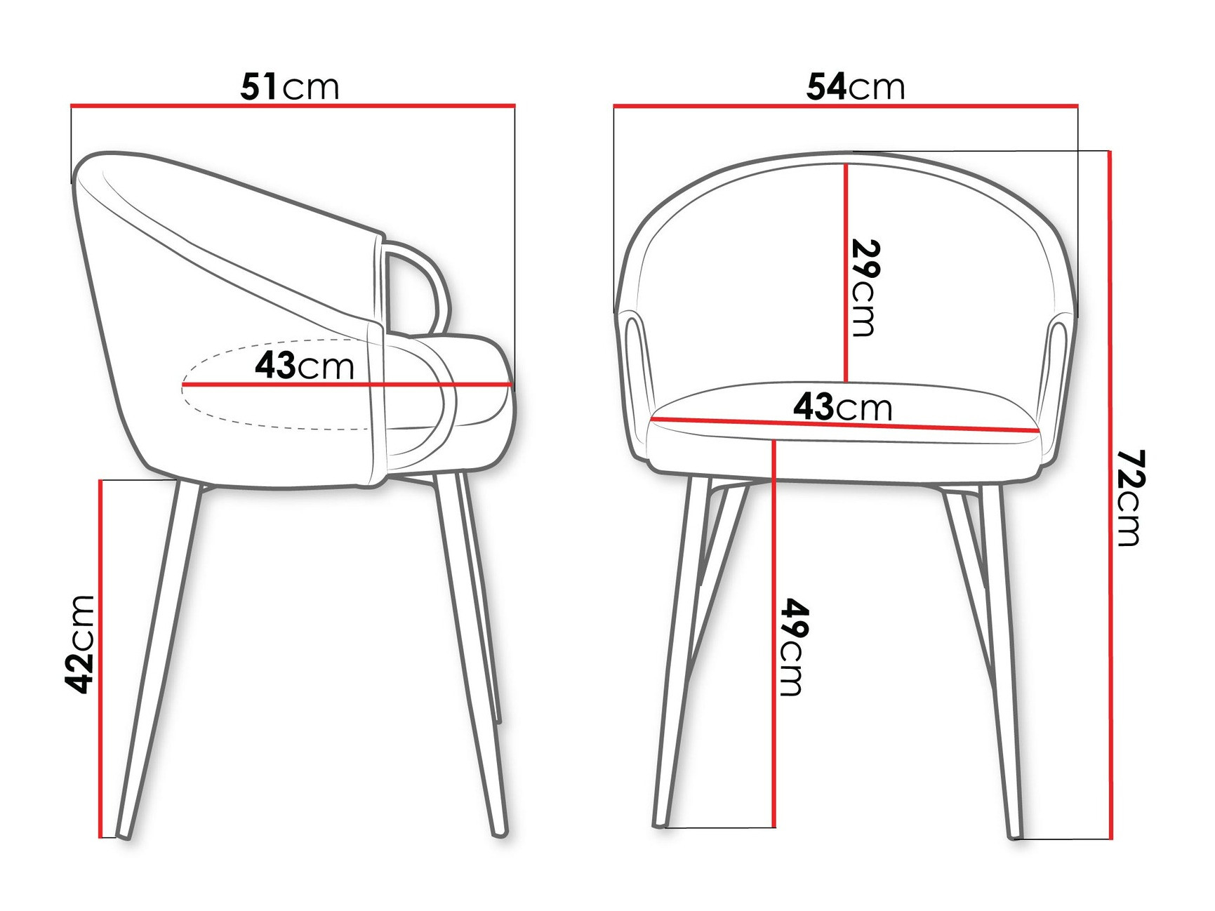 Set di sedie Paramount 100