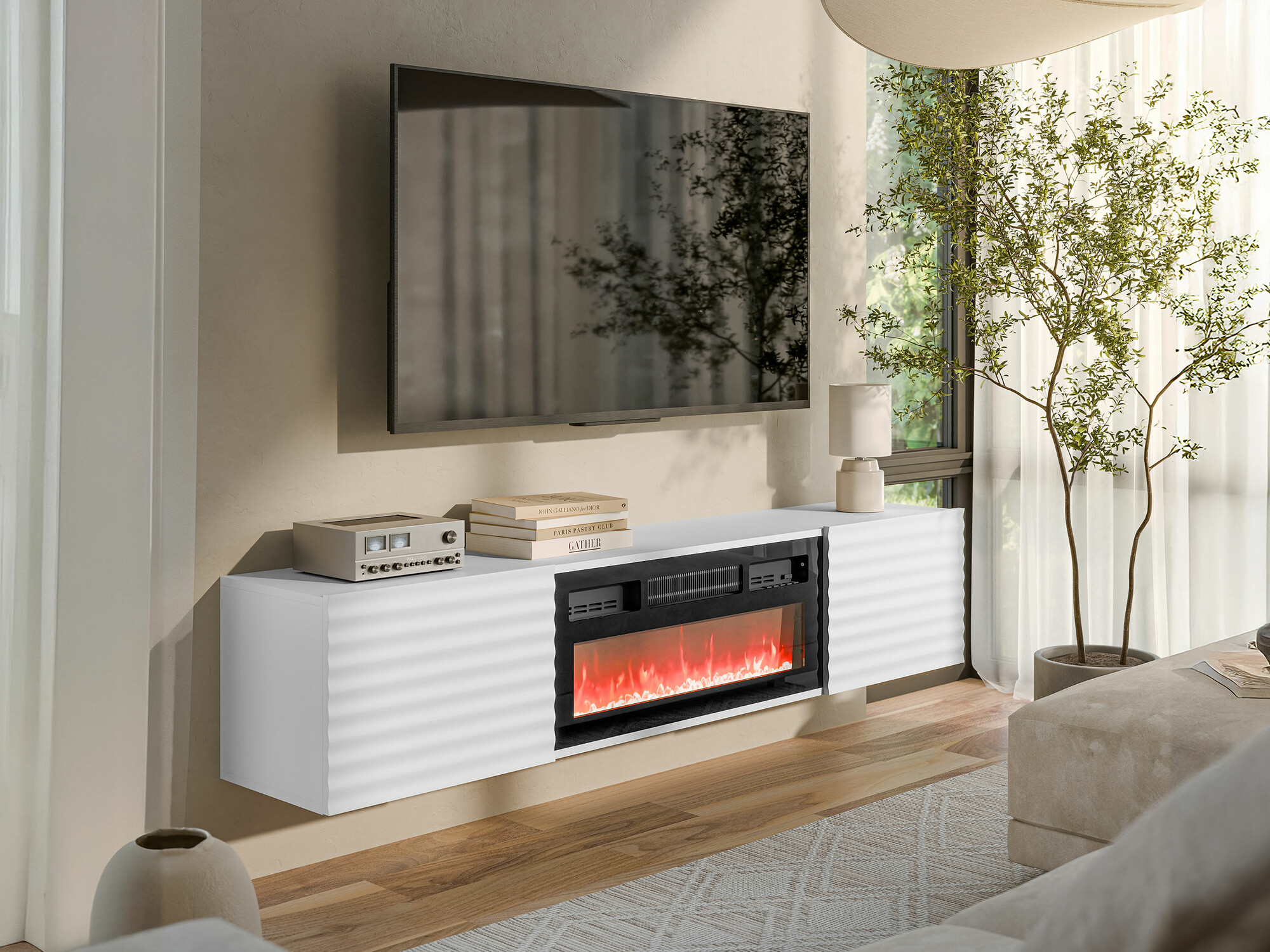 Mobile porta TV Charlotte 206 (Bianco)