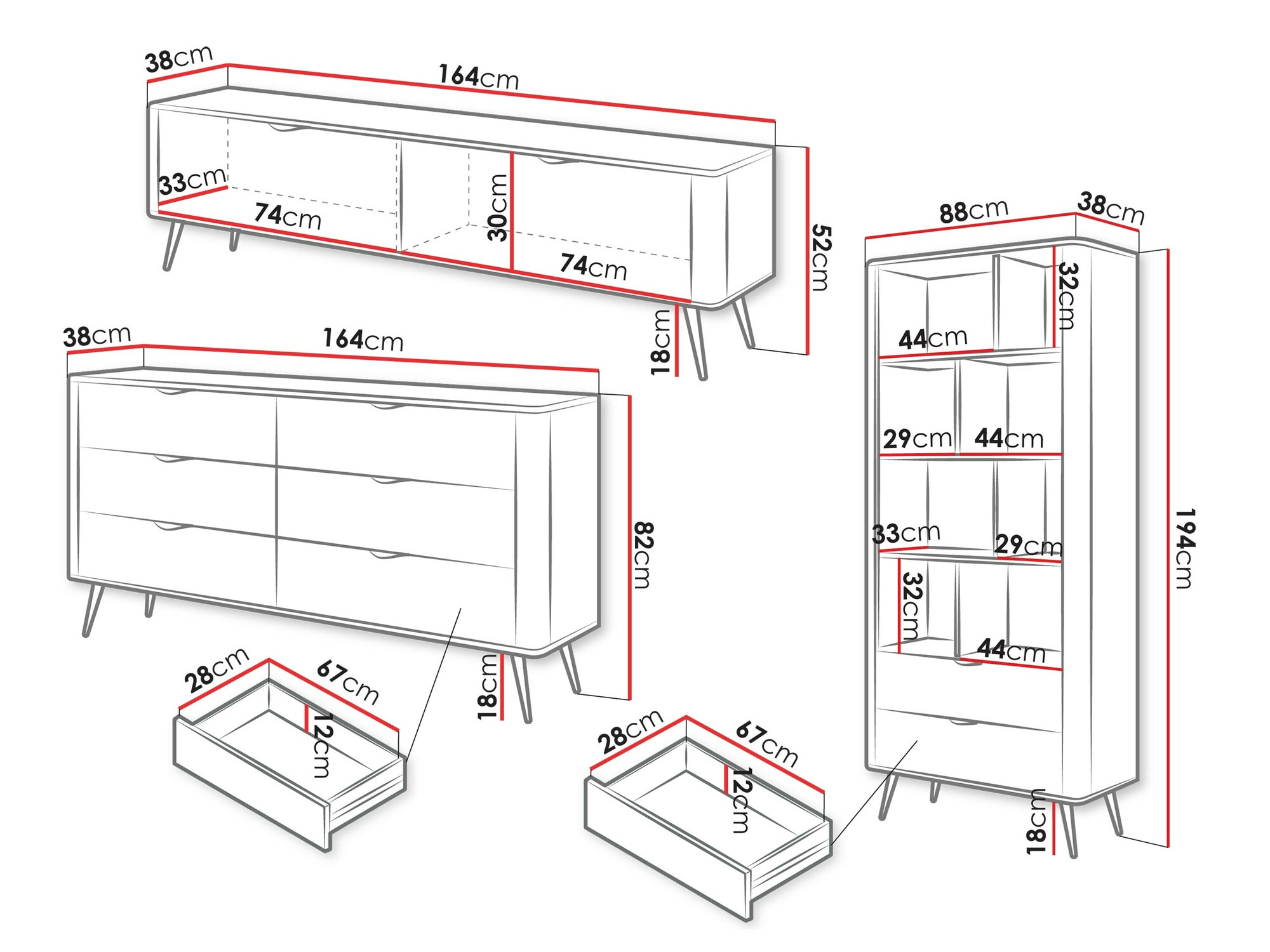 Parete attrezzata Versoe 109 (Beige)