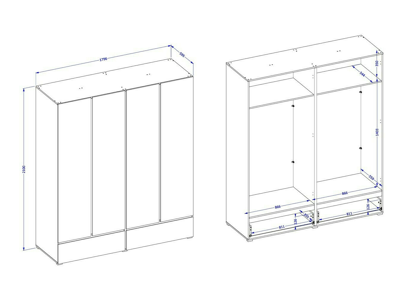 Armadio Alfere 119 (Bianco)