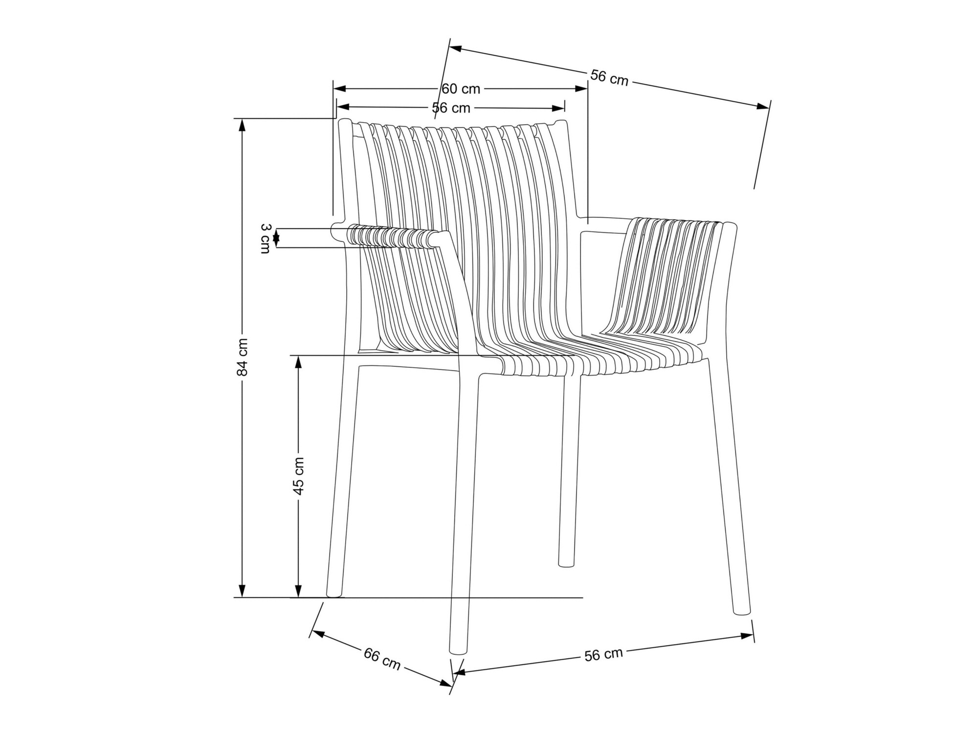 Sedia Houston 1852 (Nero)