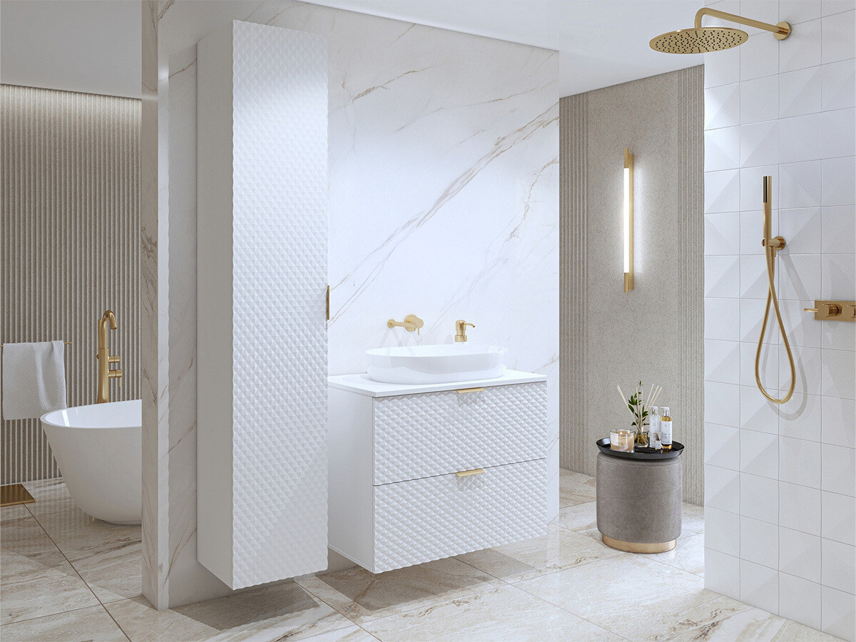 Set bagno Liretu 104 (Bianco)