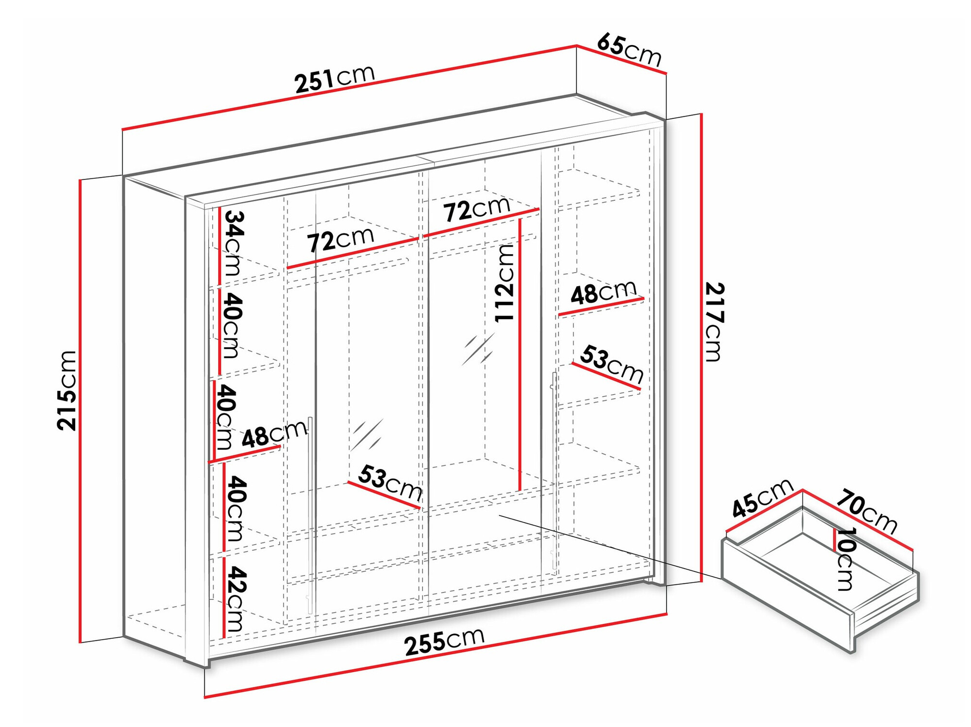 Armadio Honolulu 121 (Bianco)