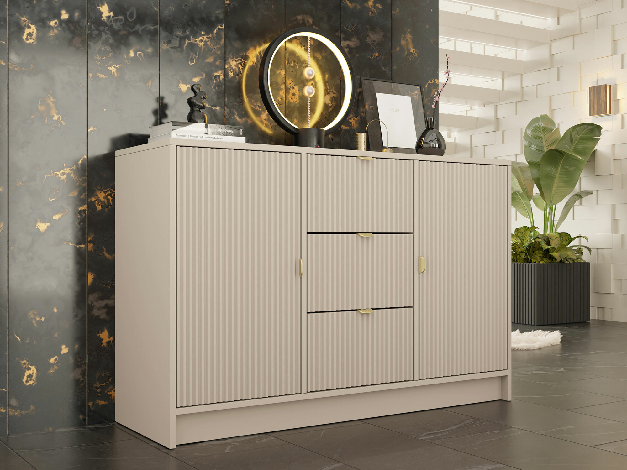 Cassettiera Comfivo Papilio (Beige)