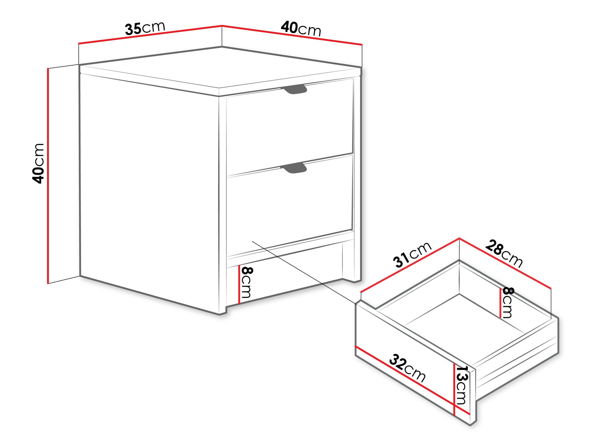 Comodino Comfivo Papilio (Beige)