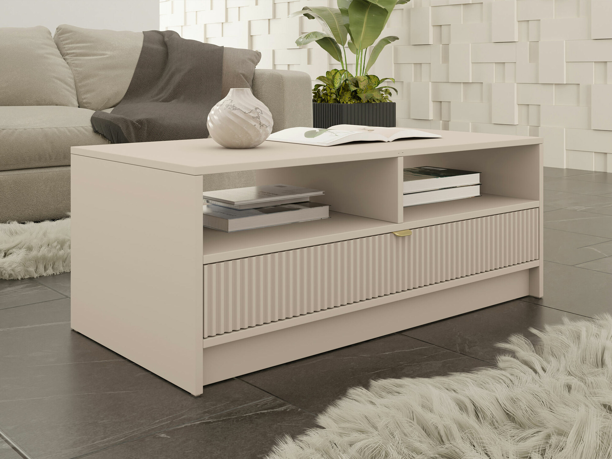 Tavolino da caffè Comfivo Papilio (Beige)