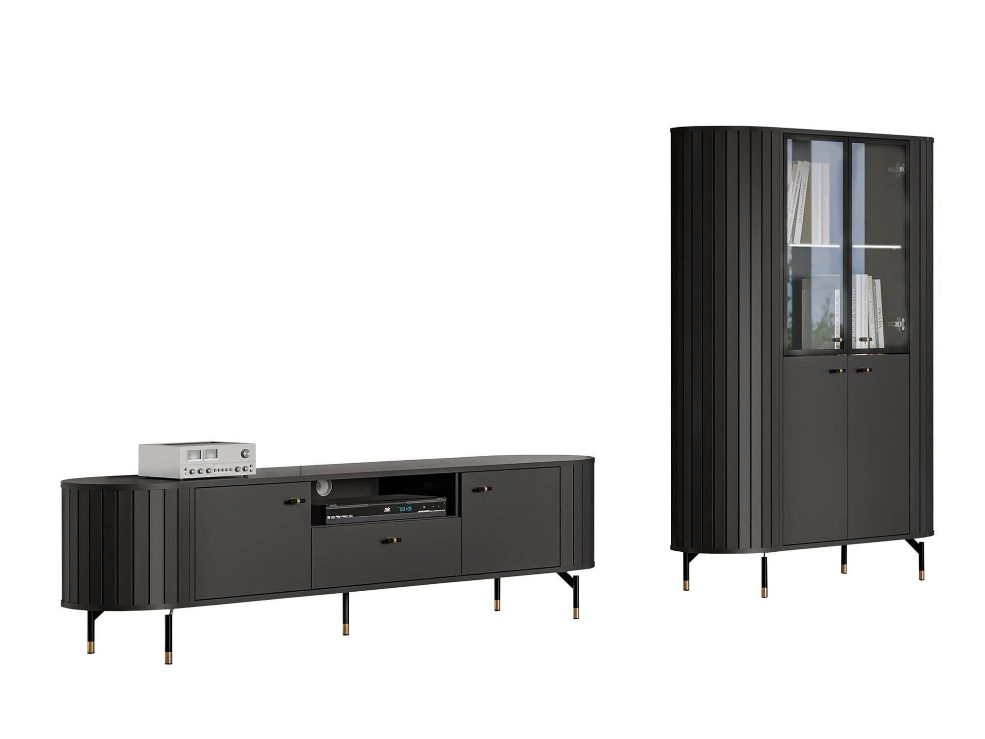 Parete attrezzata Novmono 108 (Nero)