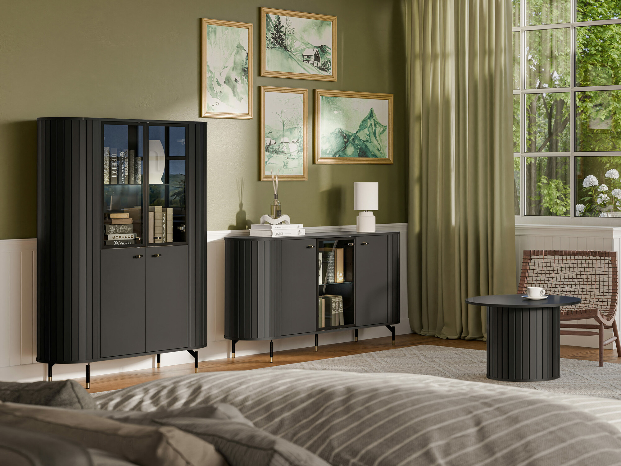 Parete attrezzata Novmono 109 (Nero)