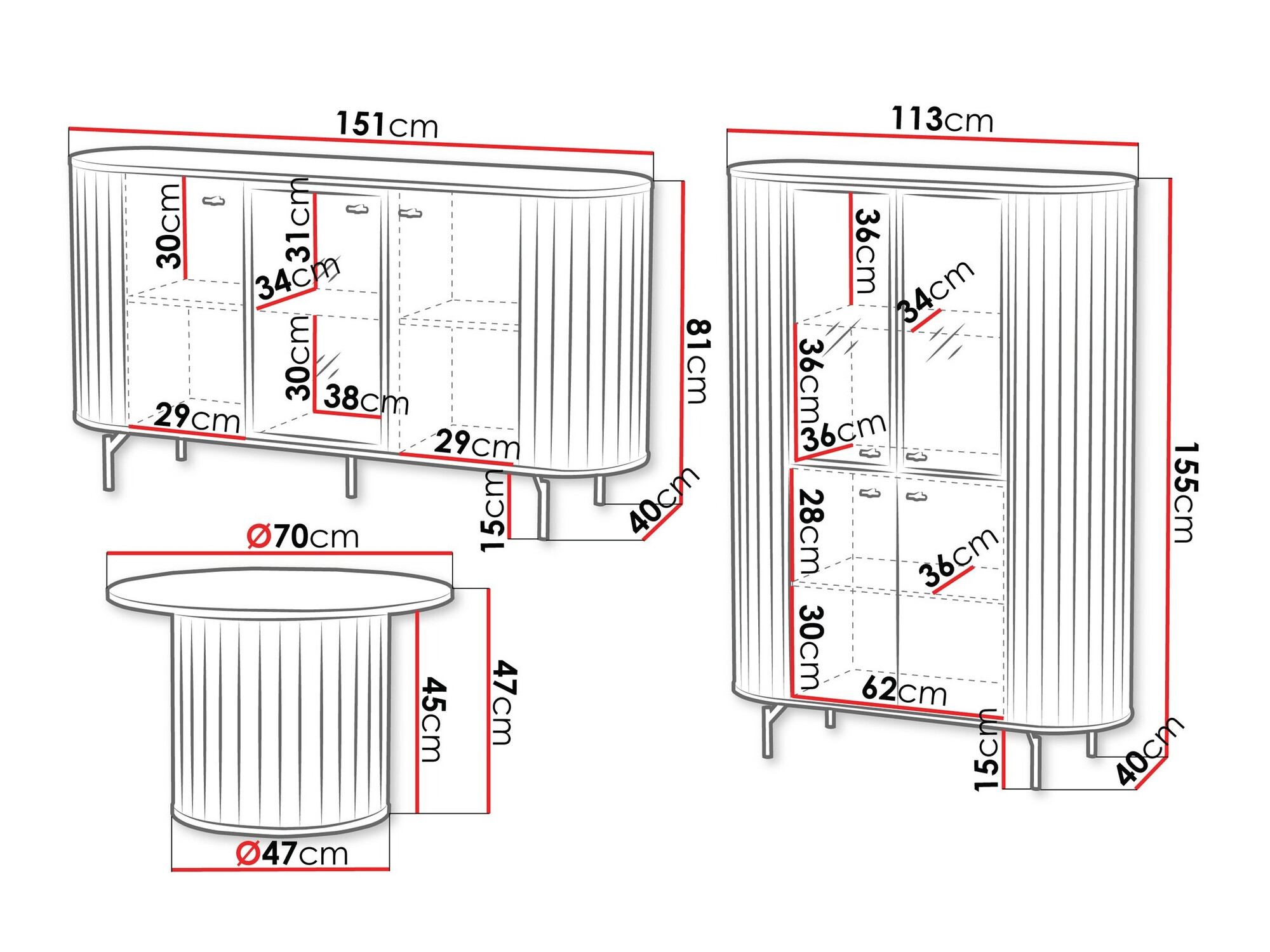 Parete attrezzata Novmono 109 (Nero)