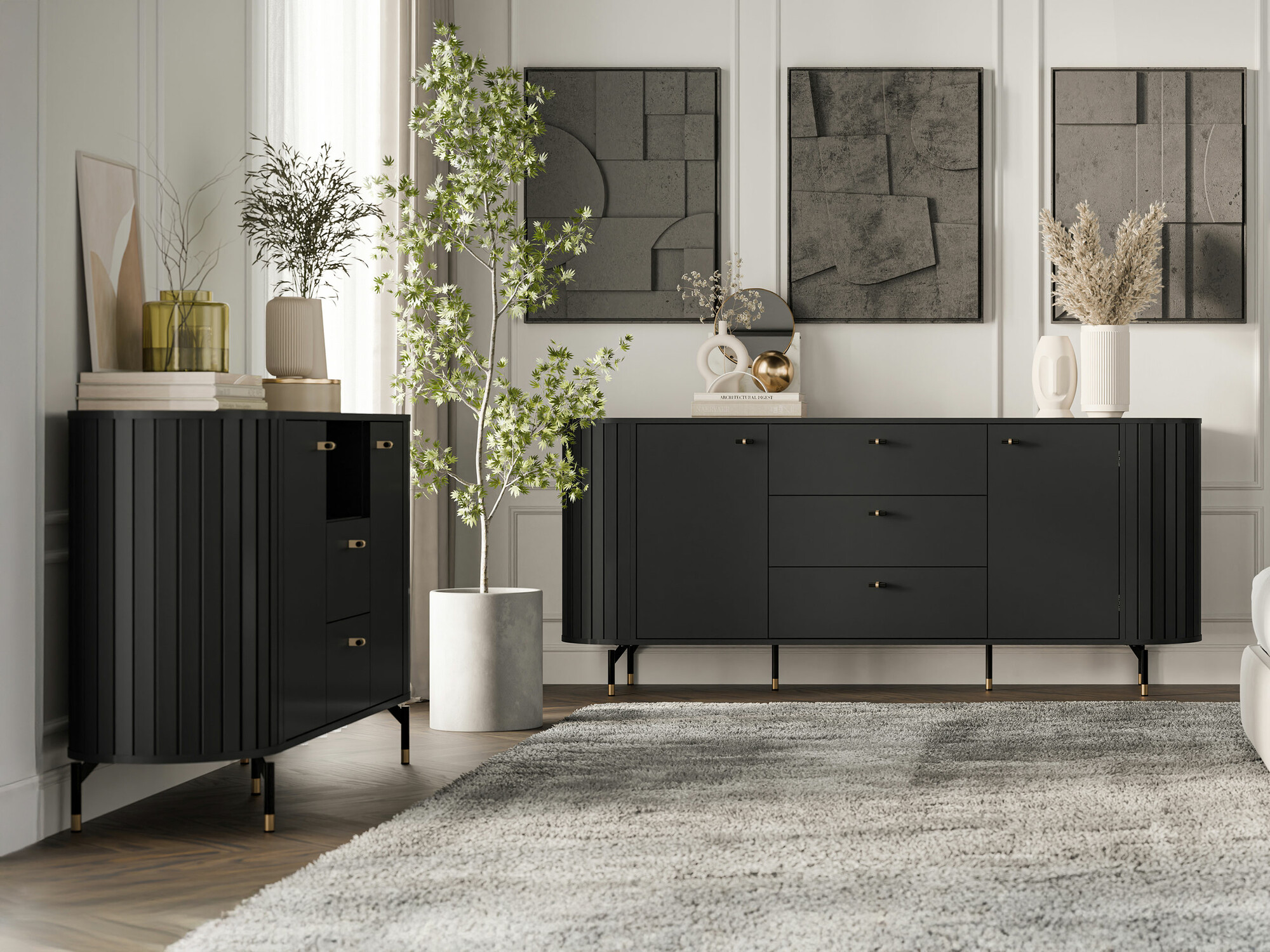 Parete attrezzata Novmono 110 (Nero)