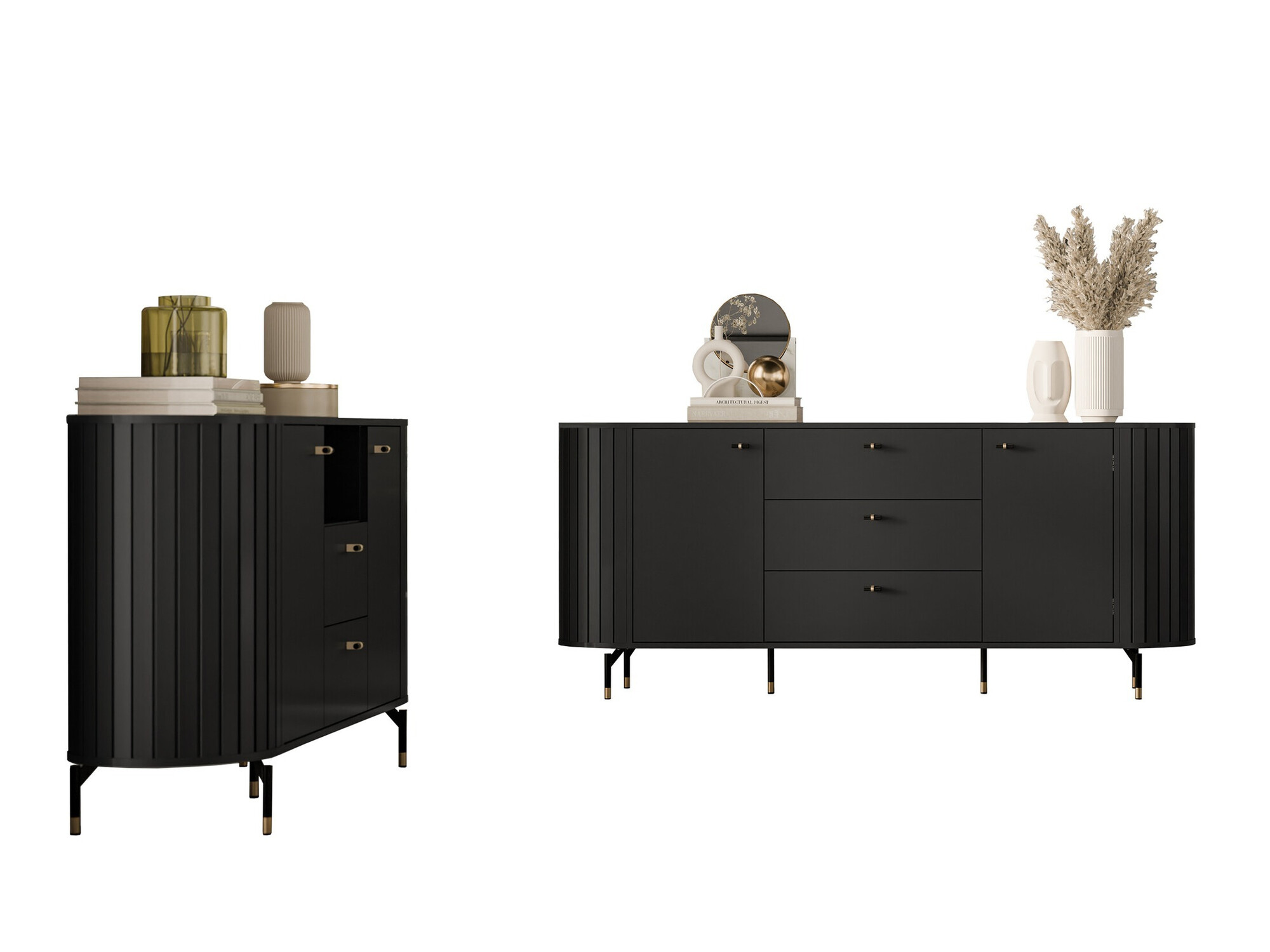 Parete attrezzata Novmono 110 (Nero)